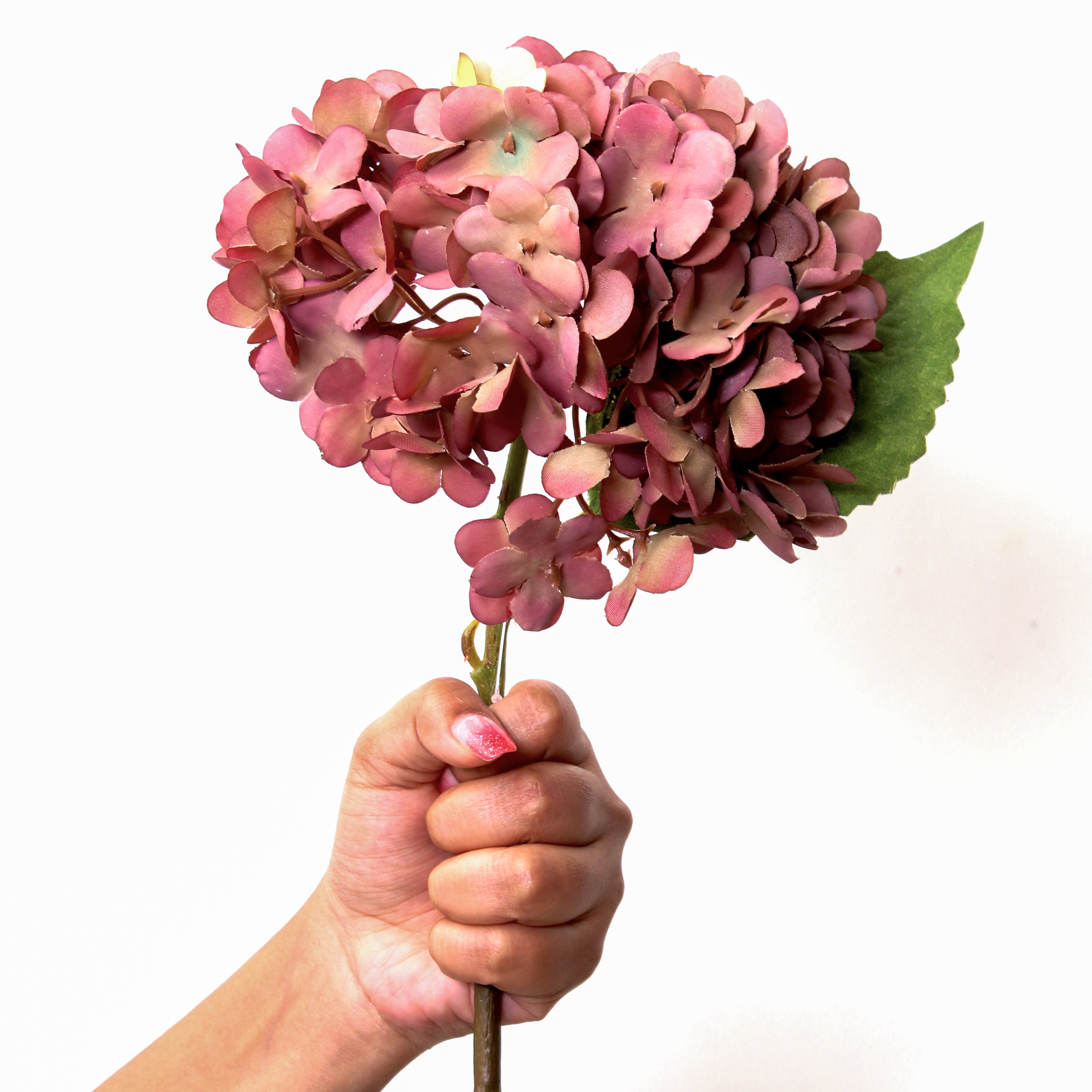 Artificial Flower Hydrangea Dusty Pink 14Inch