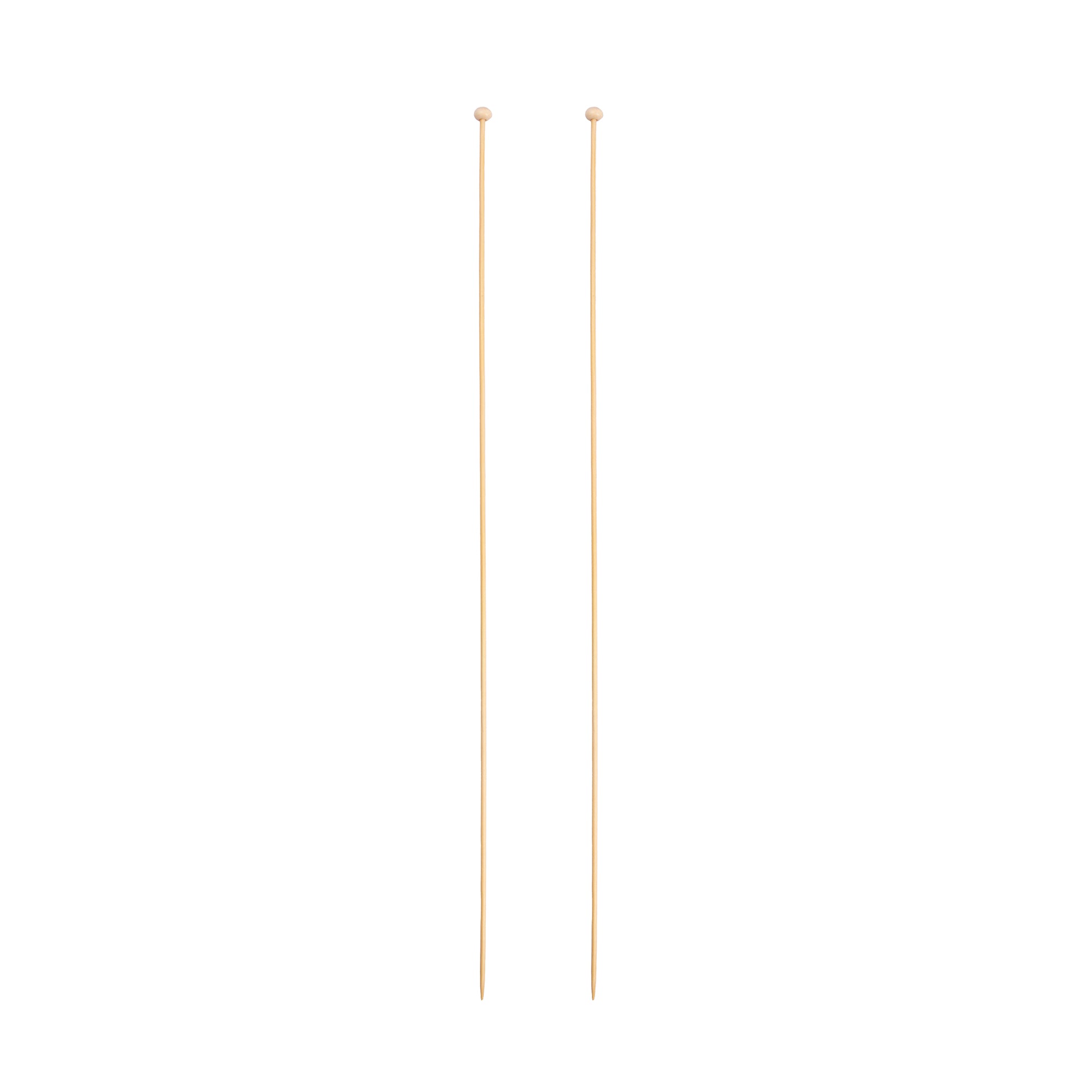 Bamboo Knitting Needles Natural 2mm X 35cm 2pc