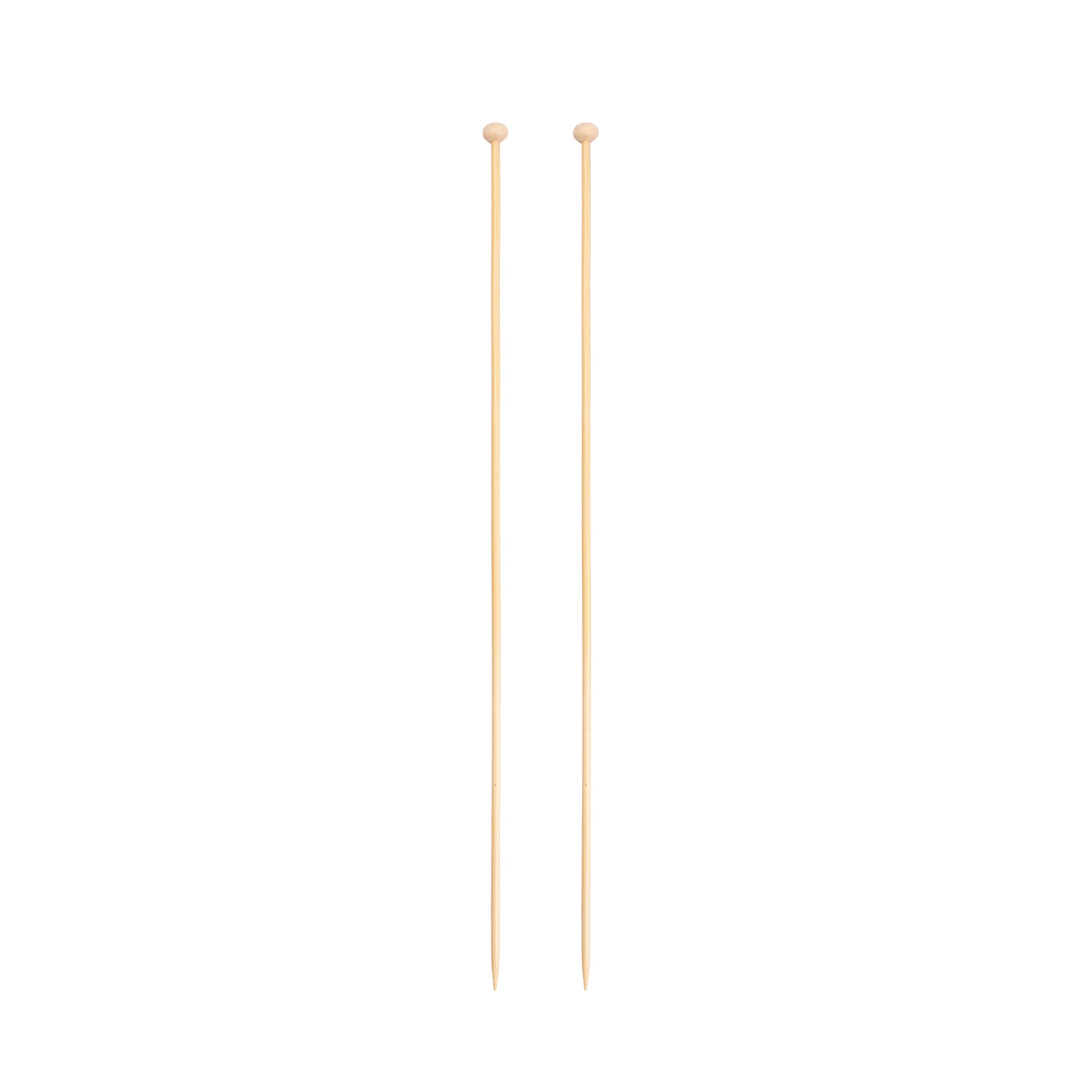 Bamboo Knitting Needles Natural 3.5mm X 35cm 2pc