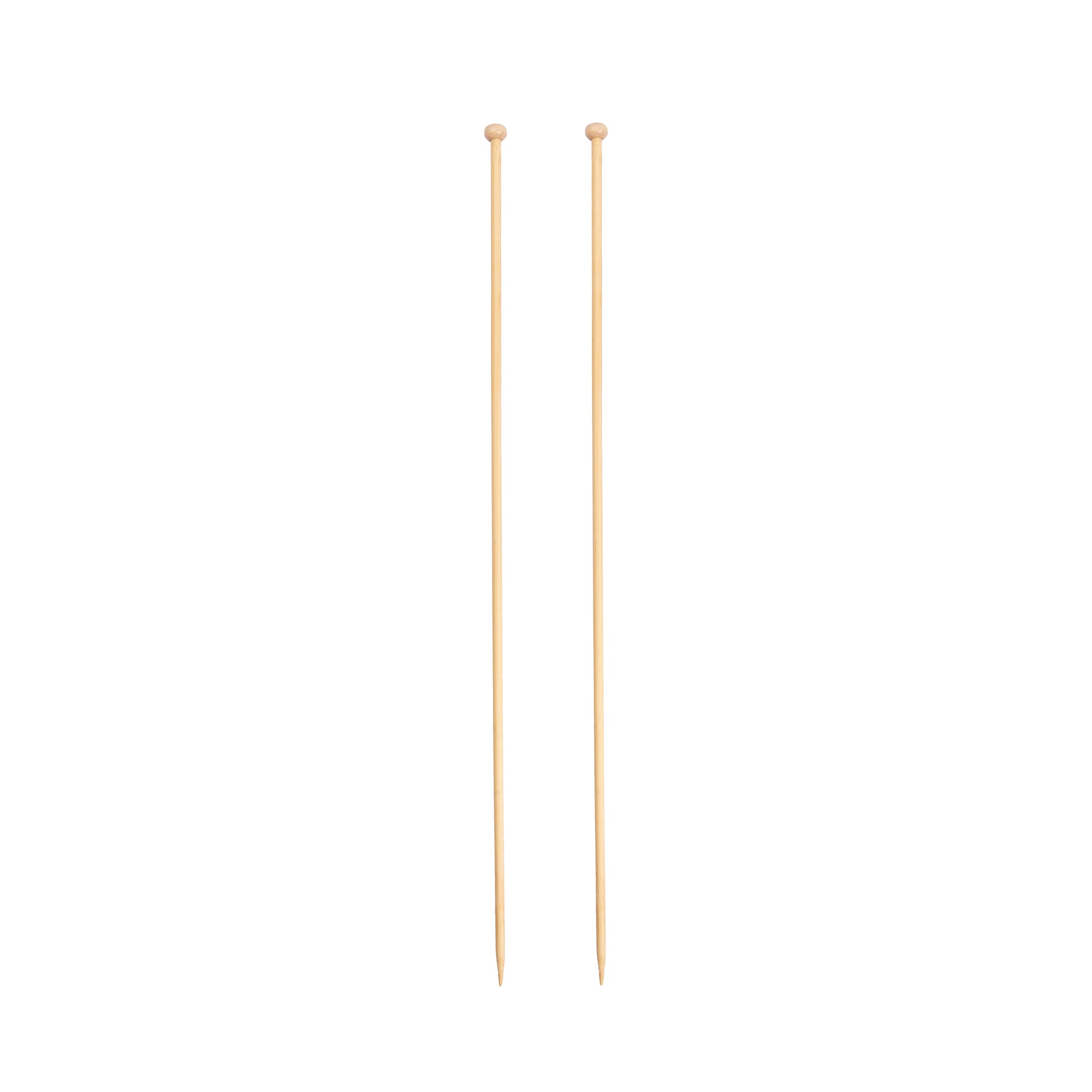 Bamboo Knitting Needles Natural 4mm X 35cm 2pc