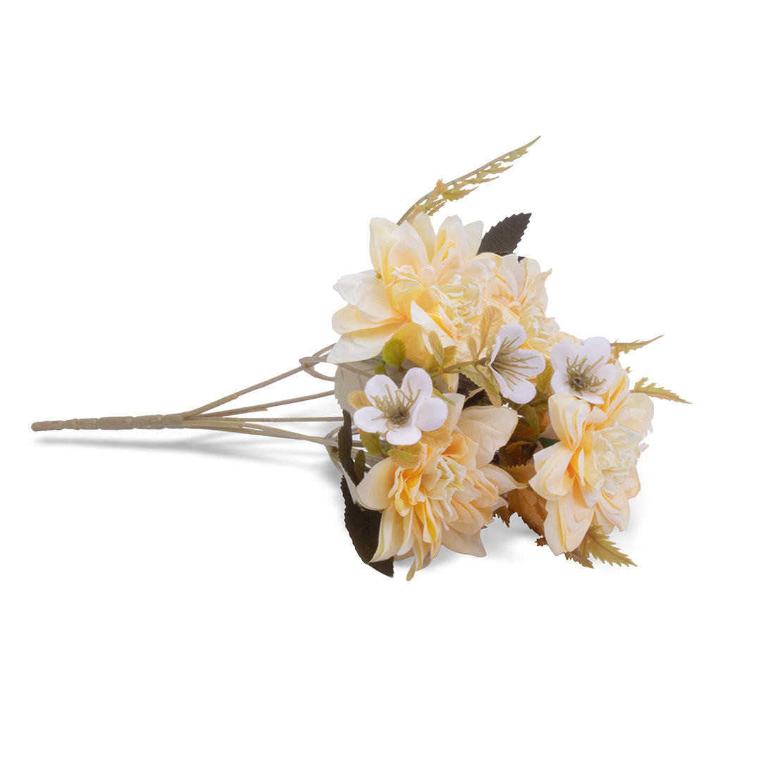 Artificial Flower Bridal Bouquet yellow 12inch 1Sprig