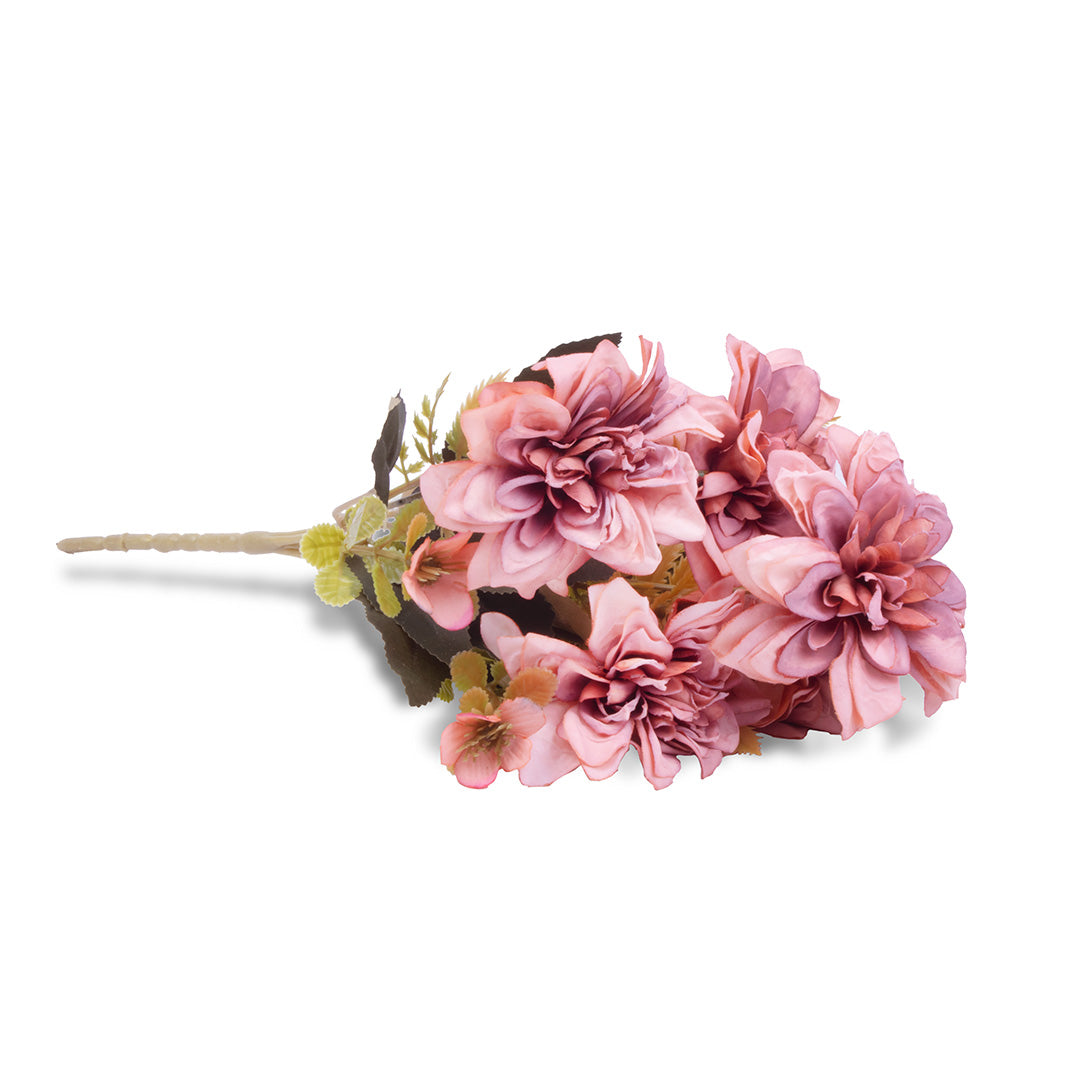 Artificial Flower Bridal Bouquet Medium Coral 12inch 1Sprig