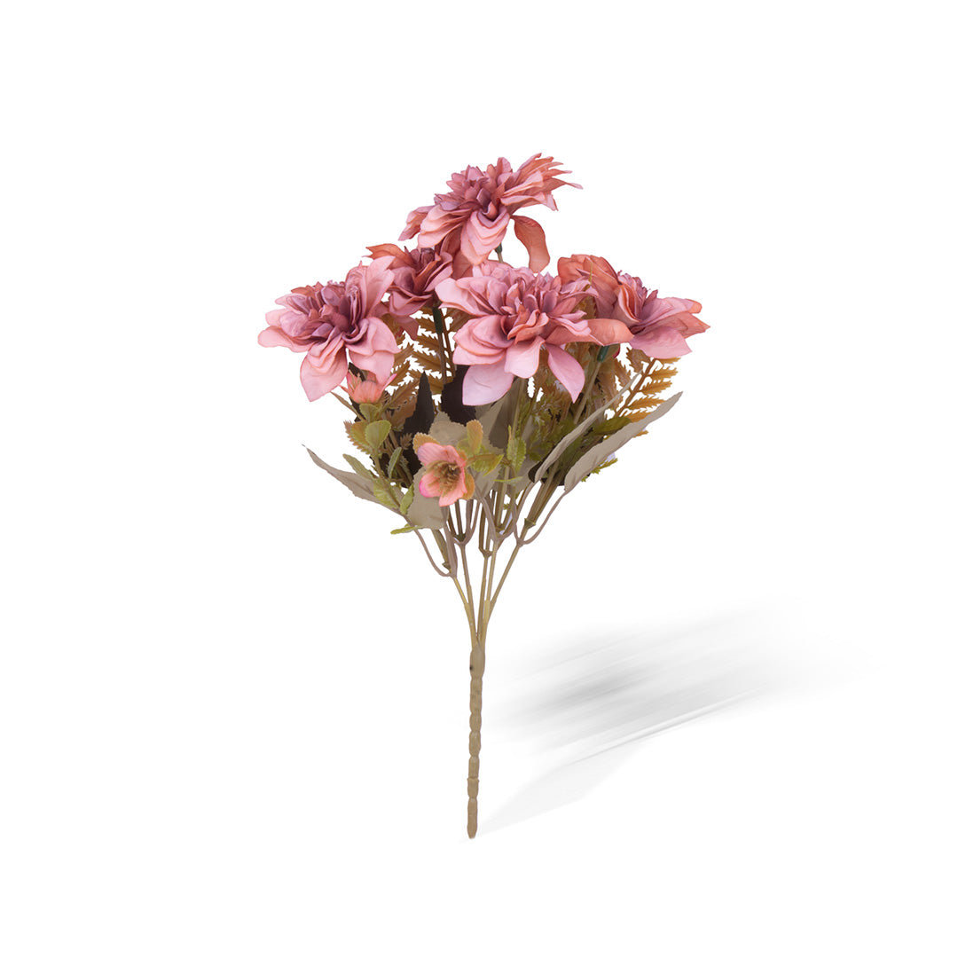 Artificial Flower Bridal Bouquet Medium Coral 12inch 1Sprig