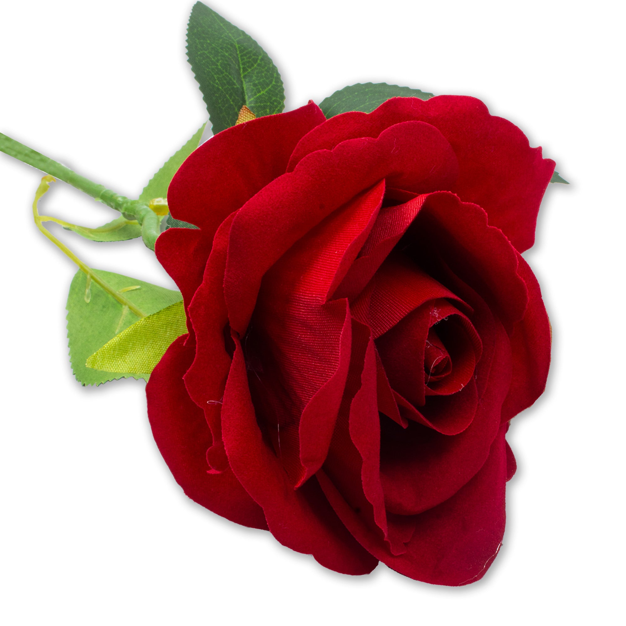 Artificial Flower Rose Red 20inch 1Stem