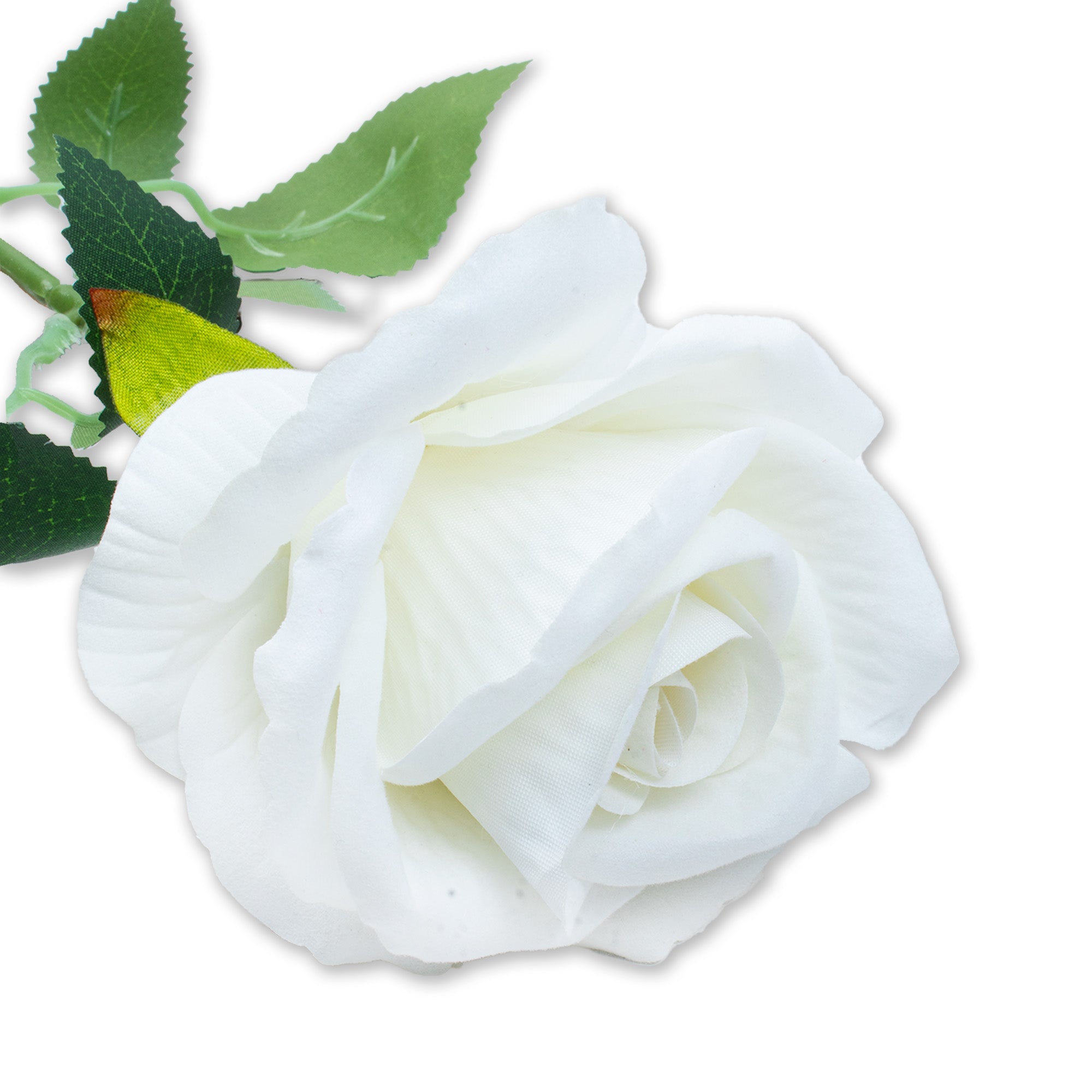 Artificial Flower Rose White 20inch 1Stem