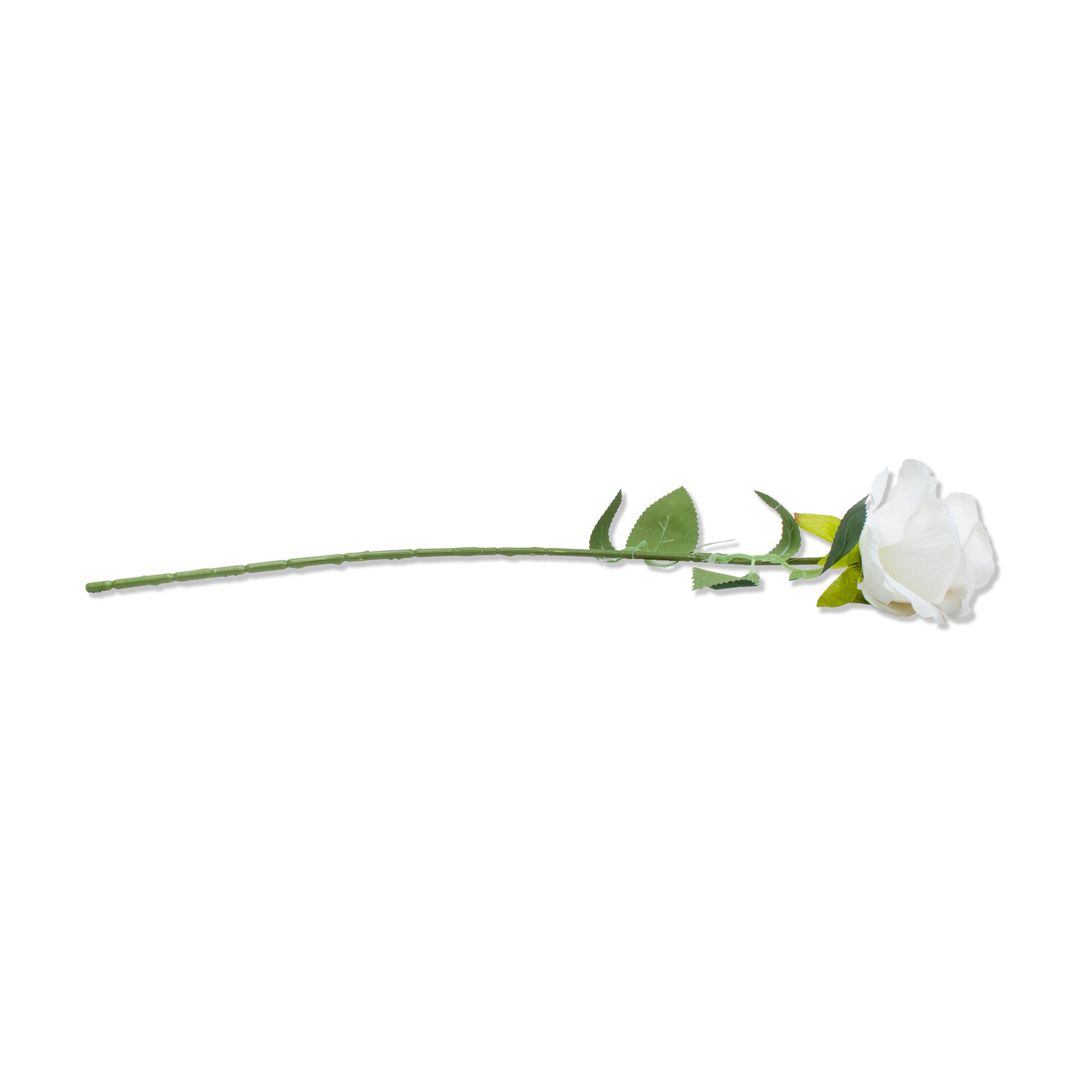 Artificial Flower Rose White 20inch 1Stem