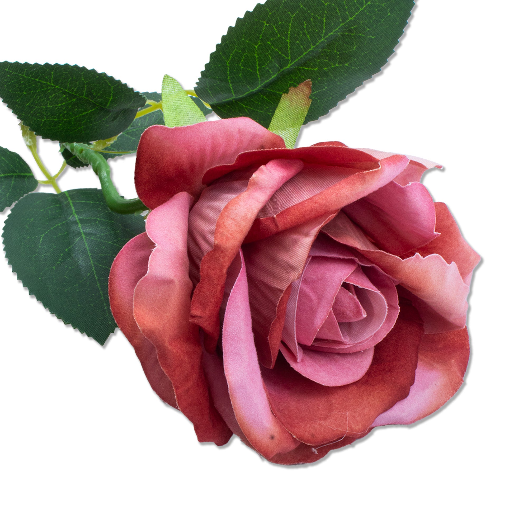 Artificial Flower Rose Light Brown 20inch 1Stem