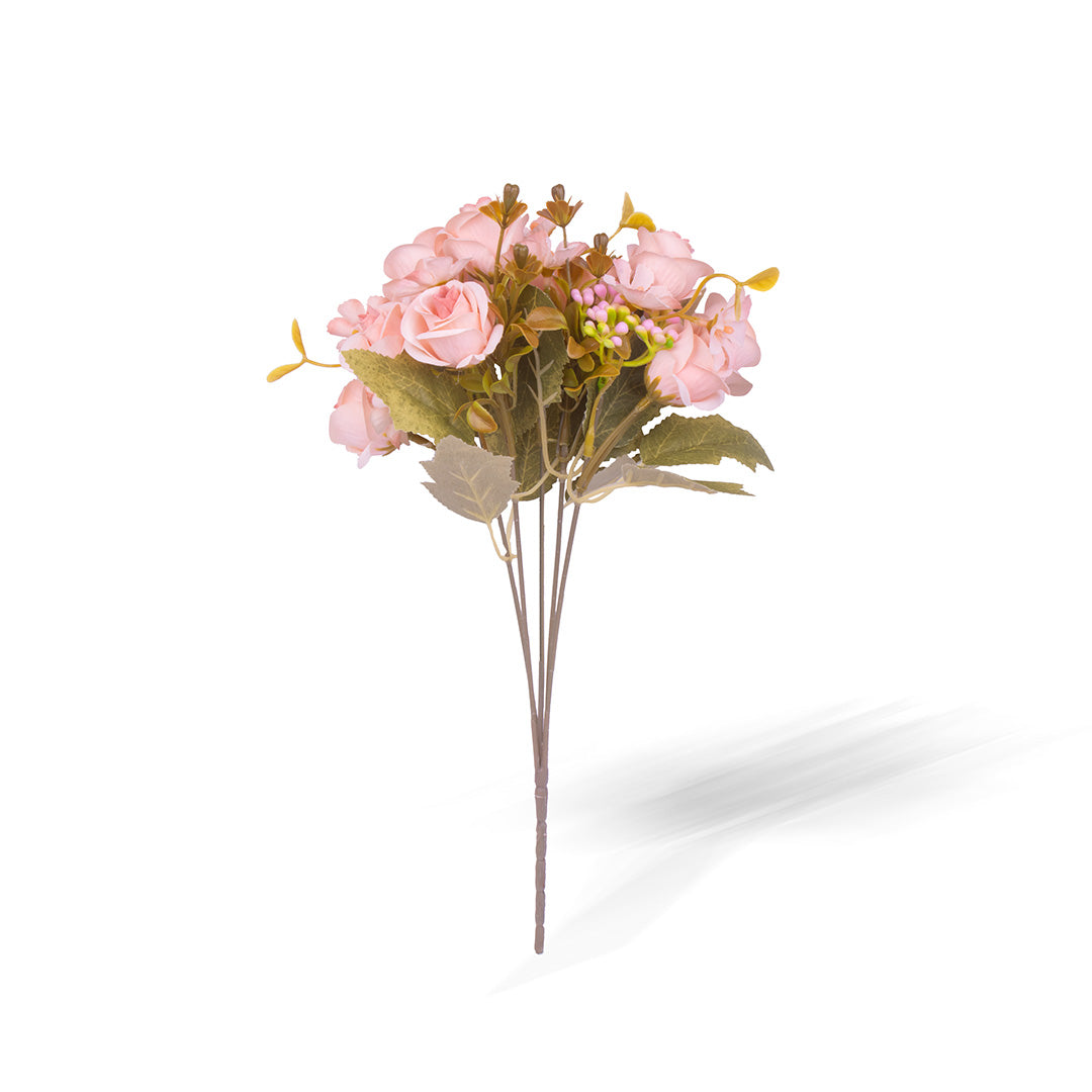 Artificial Flower Ashley Rose Peach 11inch 1Sprig