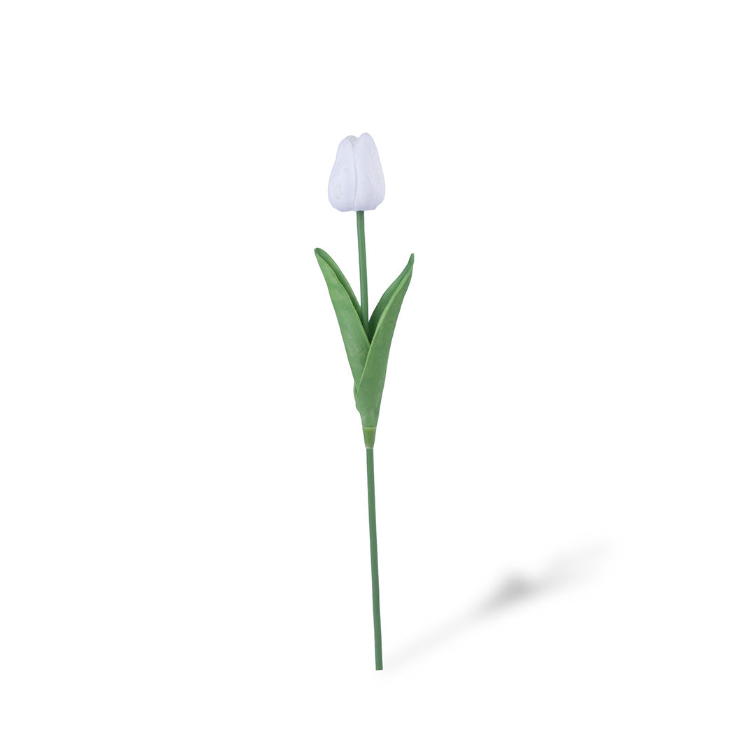 Artificial Flower Tulip White 13inch 1pc