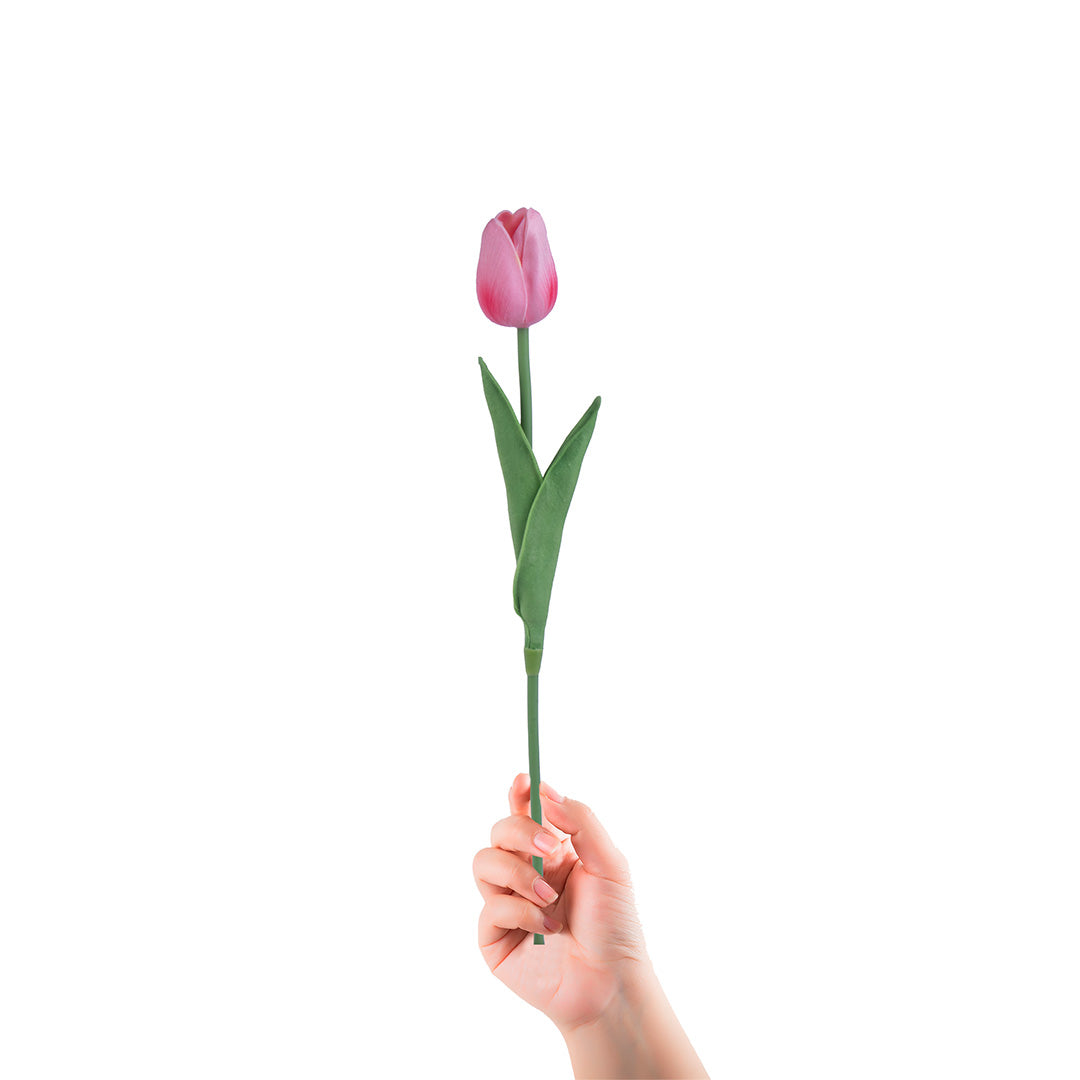 Artificial Flower Tulip Pink 13inch 1pc