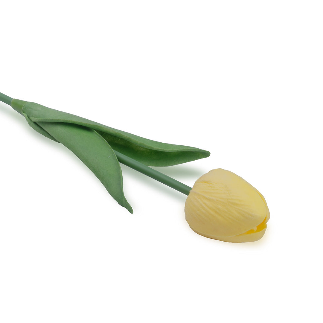Artificial Flower Tulip Yellow 13inch 1pc