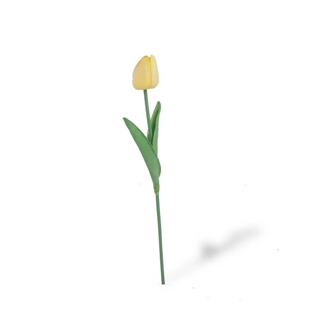 Artificial Flower Tulip Yellow 13inch 1pc