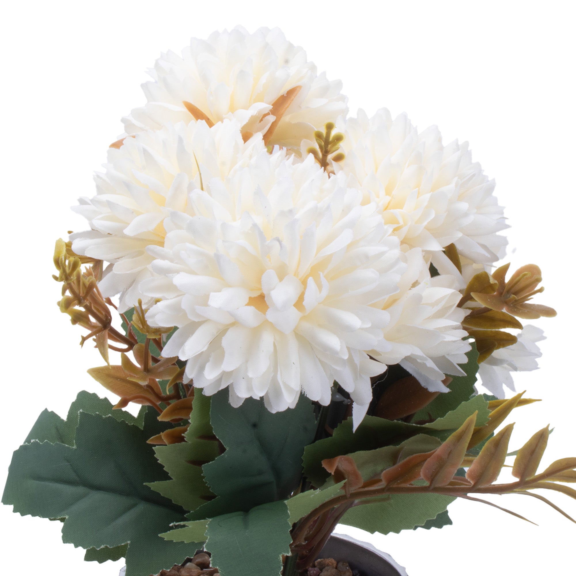 Artificial Flower in Pot Chrysanthemums Light Amber 9X5.5inch 1pc