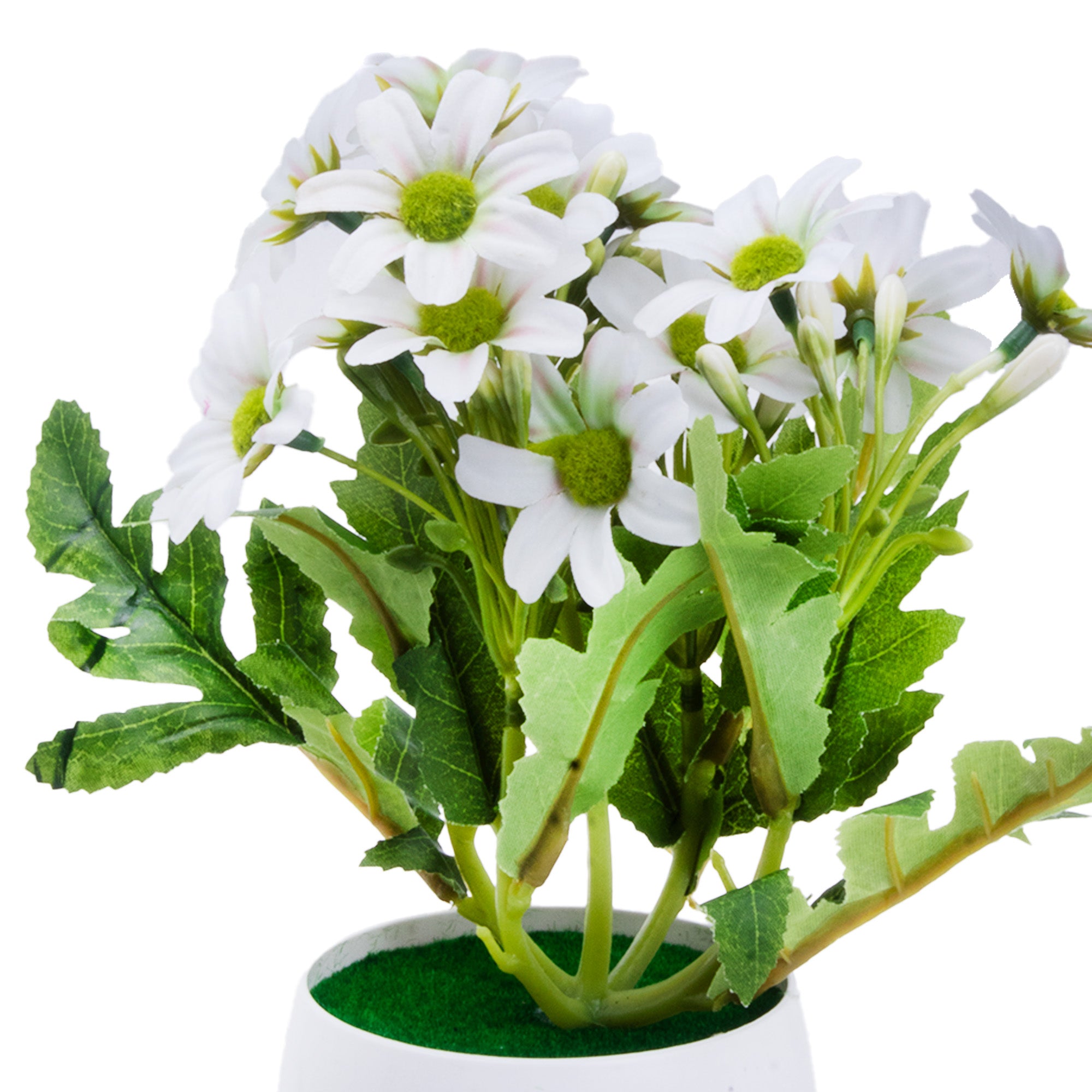 Artificial Flower in Pot Daisy White 8X7inch 1pc