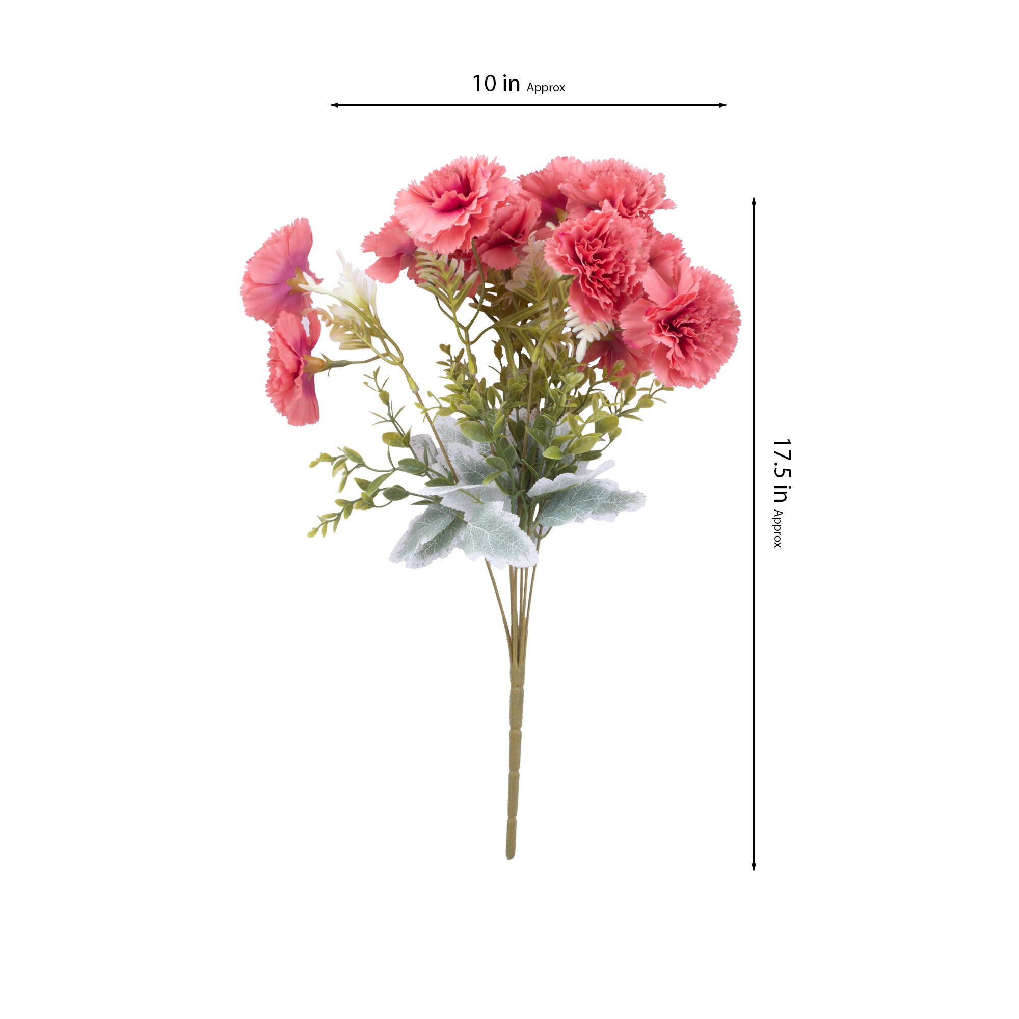 Artificial Flower Carnation Coral pink 17.5inch 1 Bunch