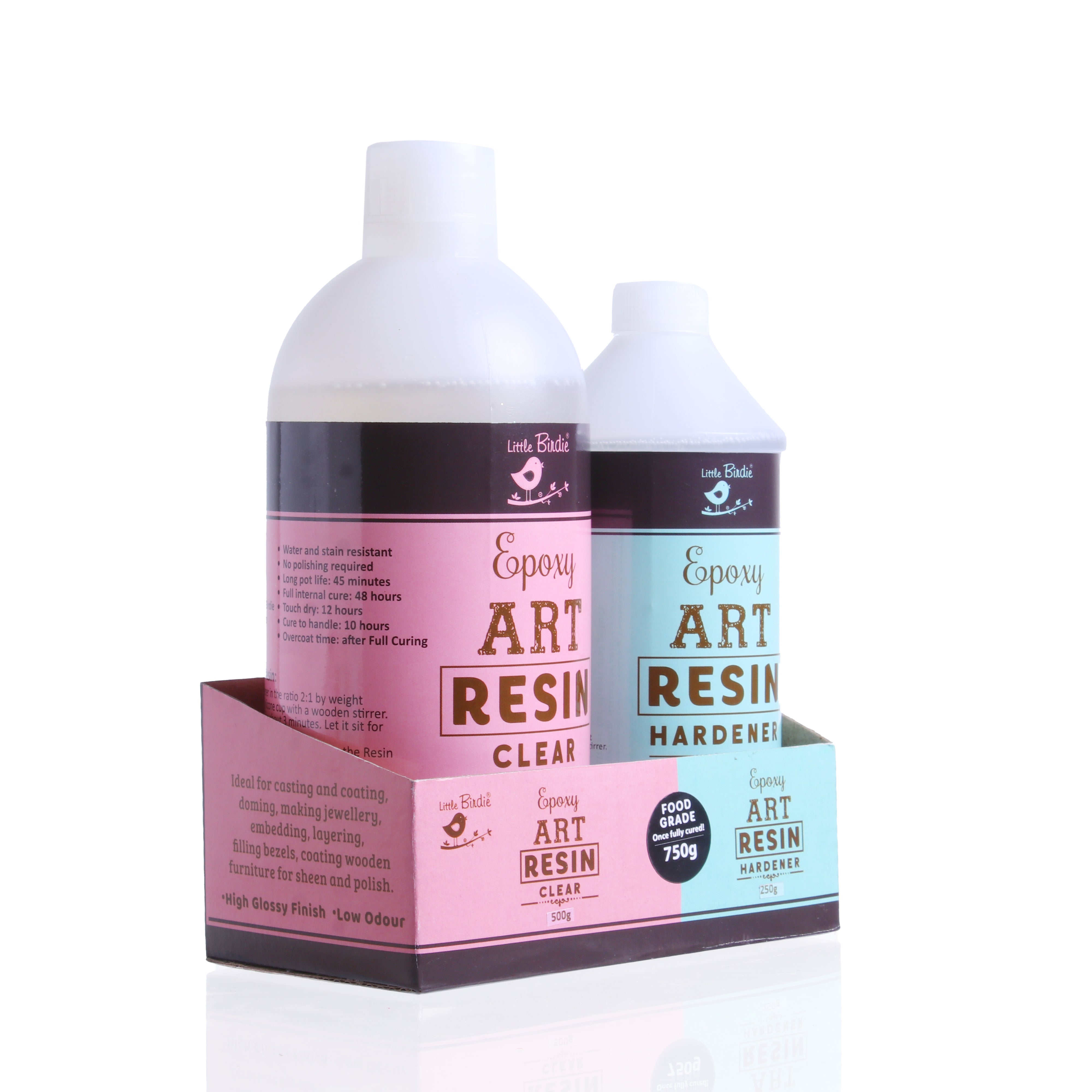 Epoxy Art Resin And Hardener Transparent 750gm Bottle