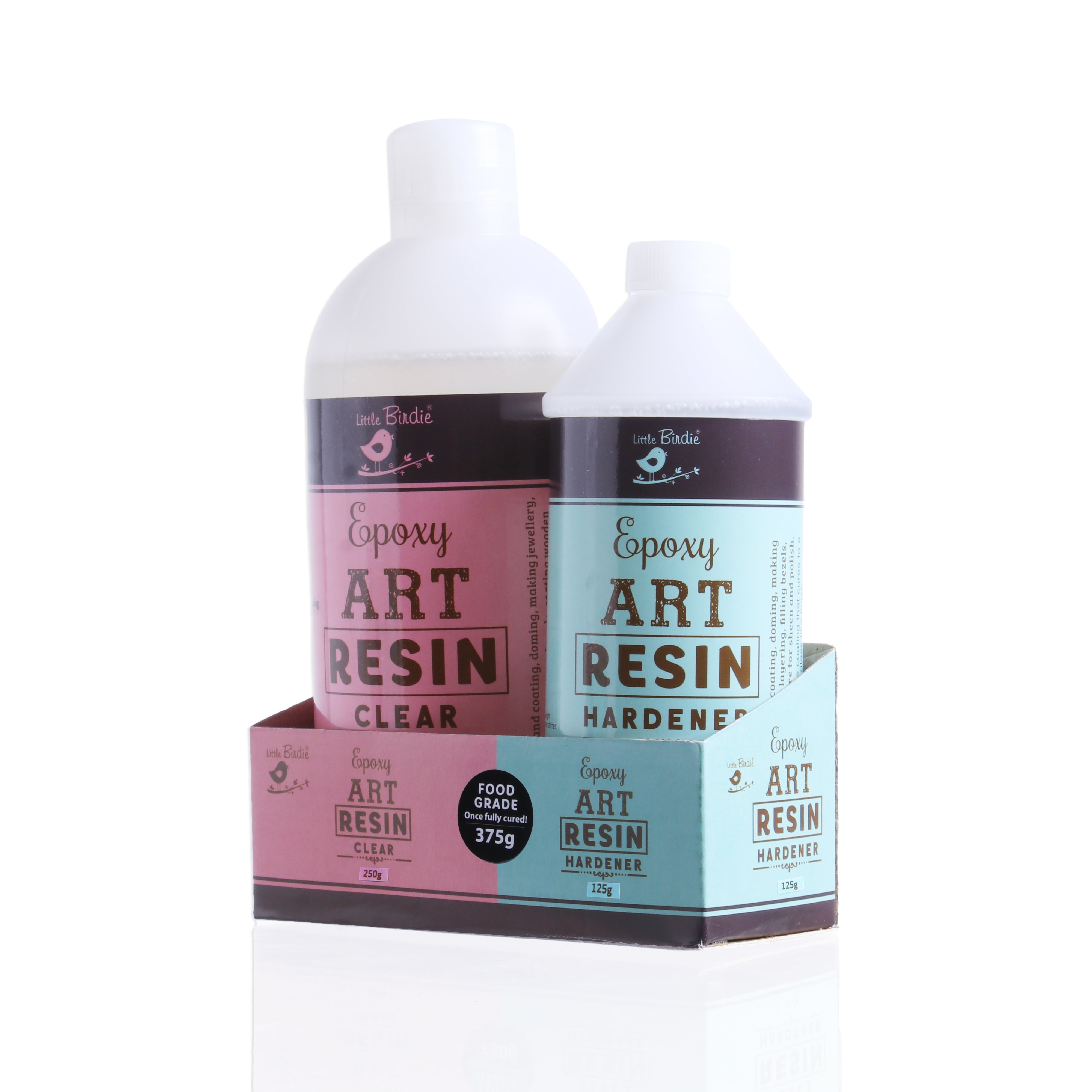 Epoxy Art Resin And Hardener Transparent 375gm Bottle