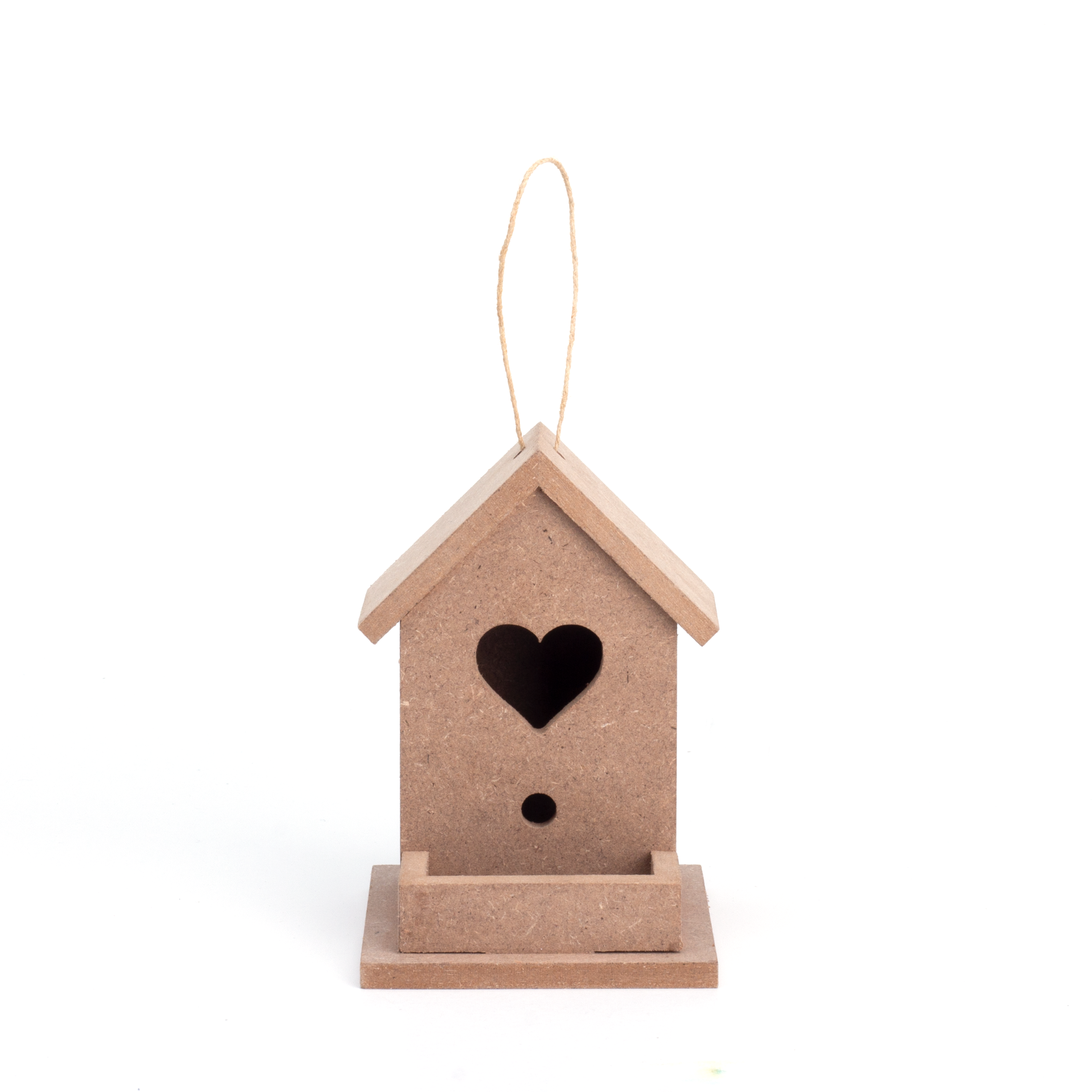 MDF Hanging Birdhouse L11 X W7.5 X D9 CM 5.5mm Thick