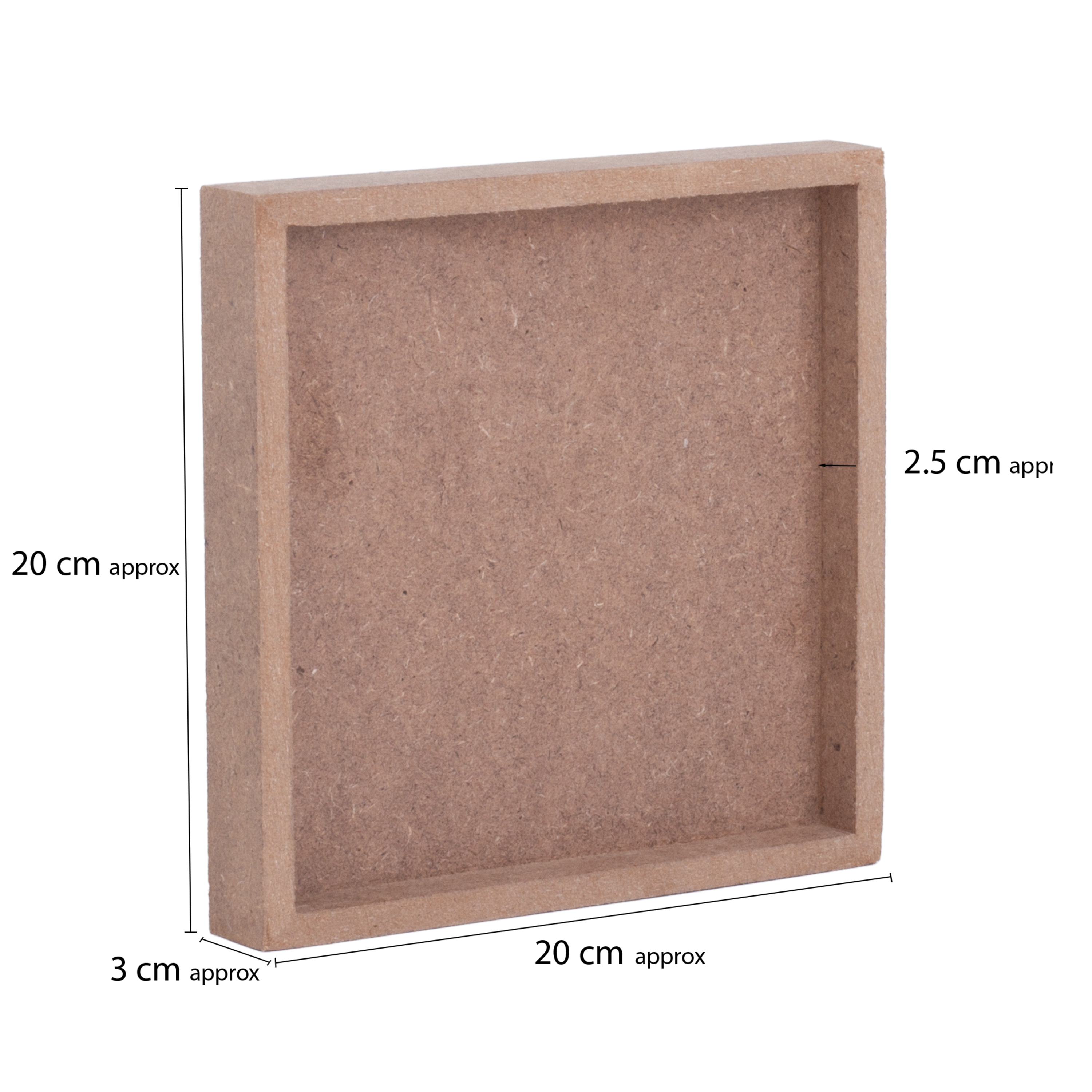 MDF Fillable Square 20 X 20cm 5.5mm Thick