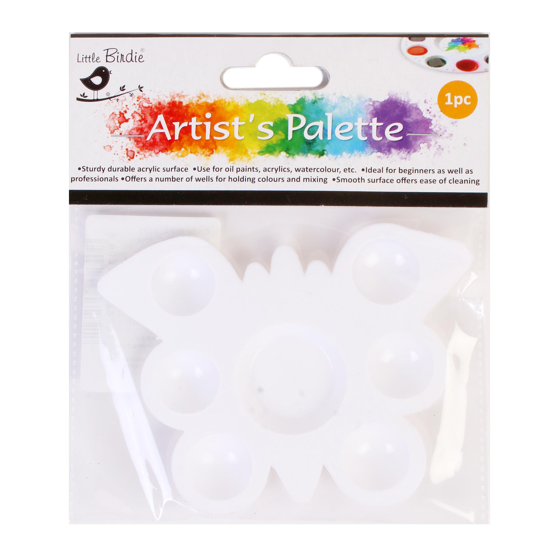 Artist Colour Mixing Palette Butterfly7 Wells 4.25 X 3.25 Inch 1Pc Ib