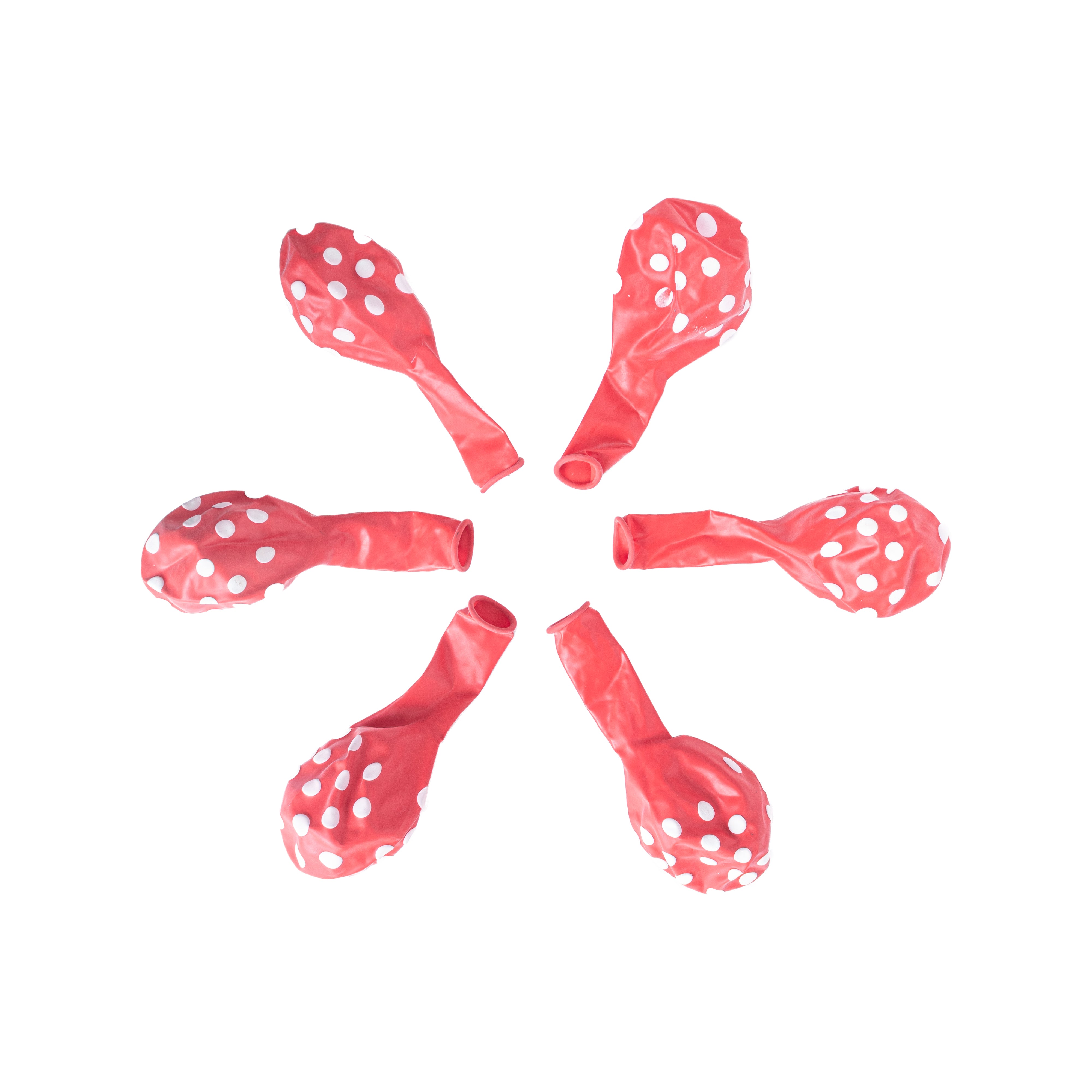Pola Dot Balloons 14 when inflated Red 6pcs