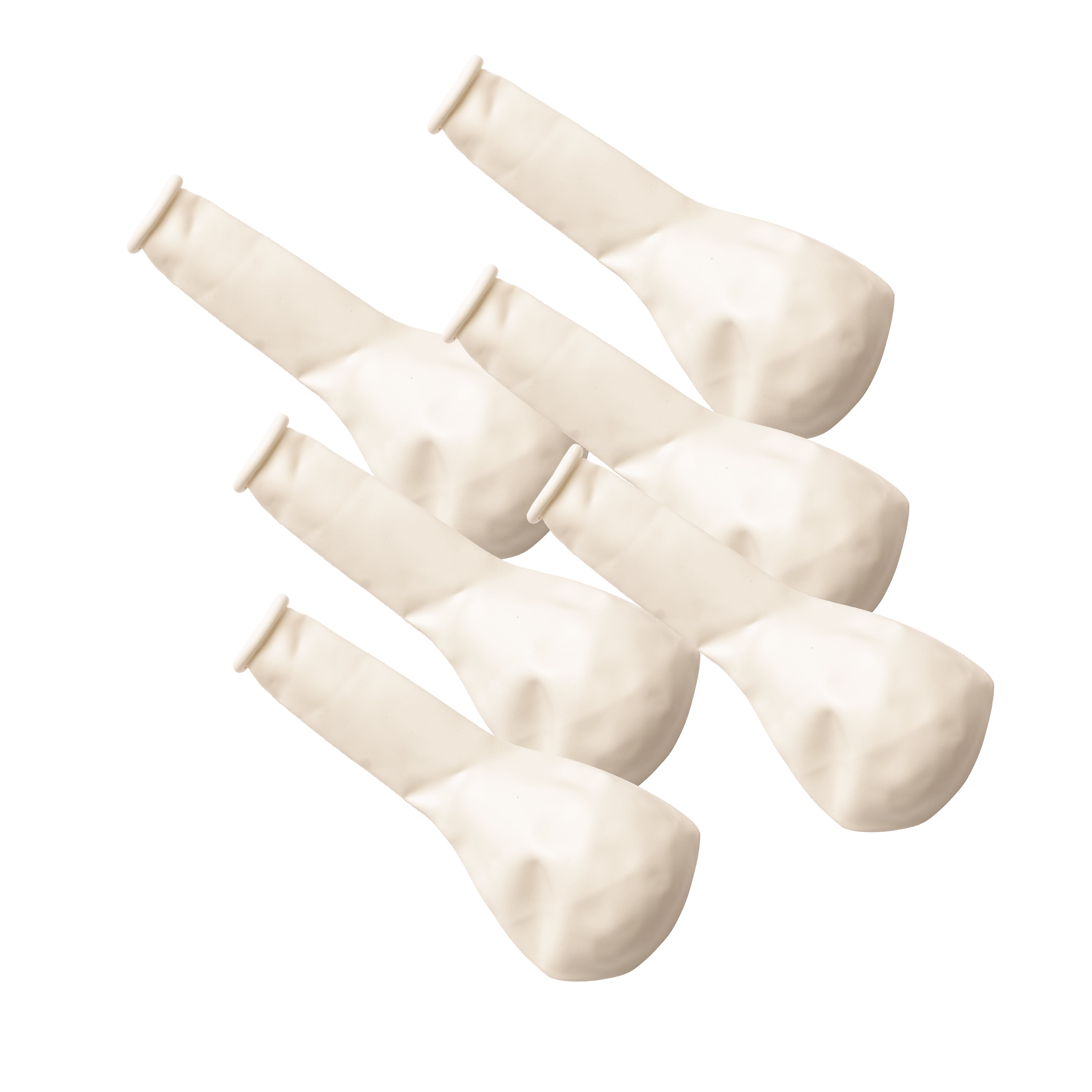 Metallic Balloons - White (12'' inflated, Pack of 6)