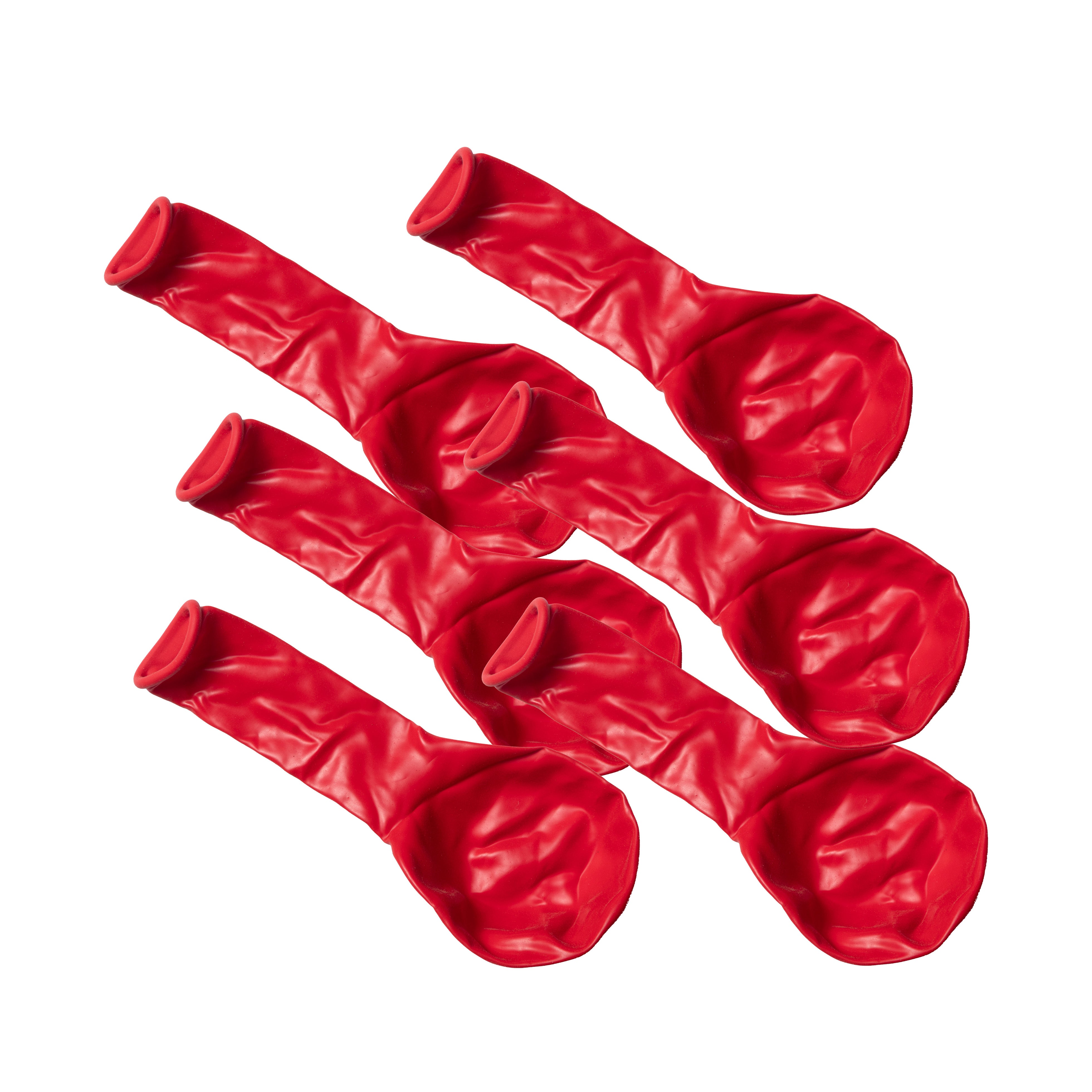 Metallic Balloons - Red (12 Inflated, Pack of 6)