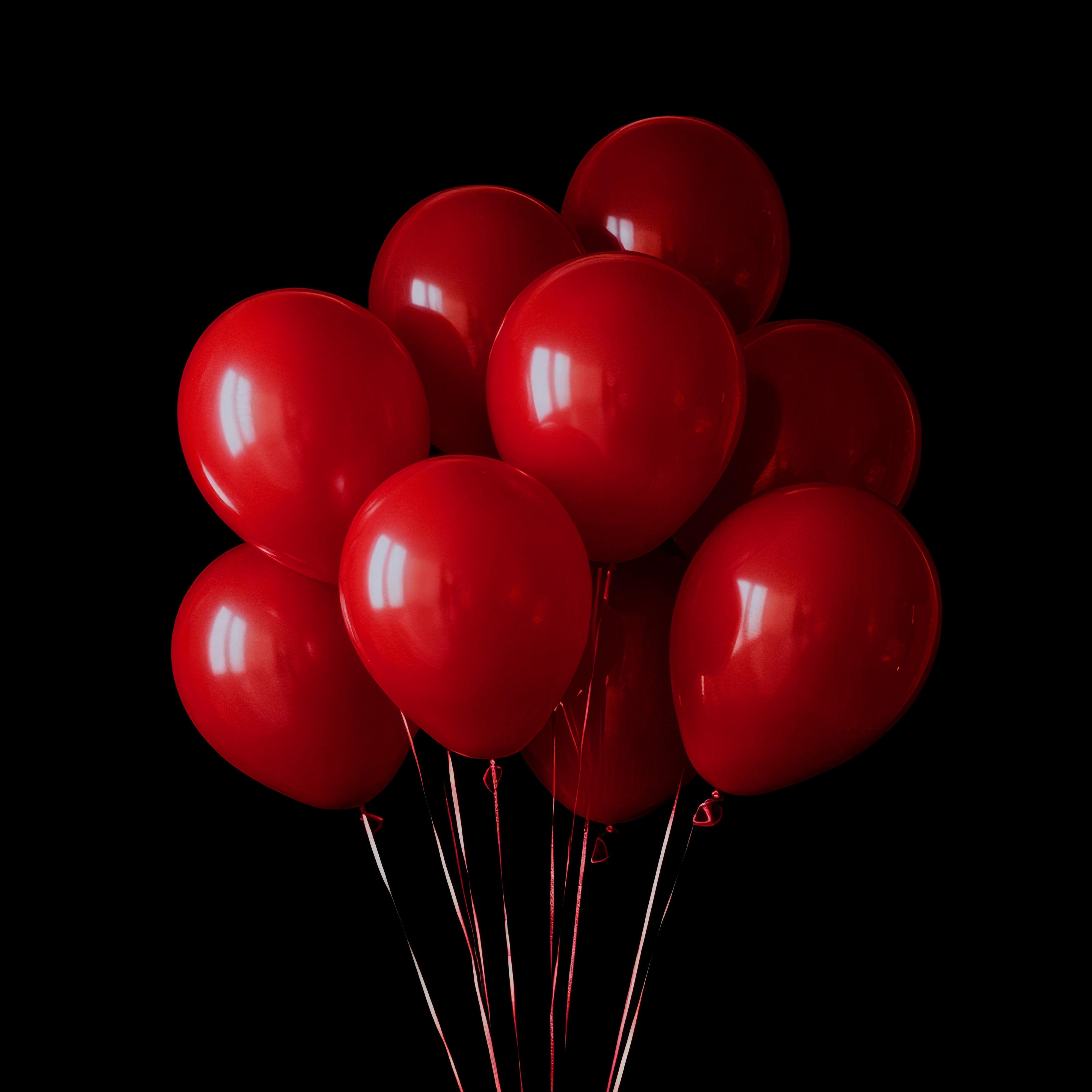 Metallic Balloons - Red (12 Inflated, Pack of 6)