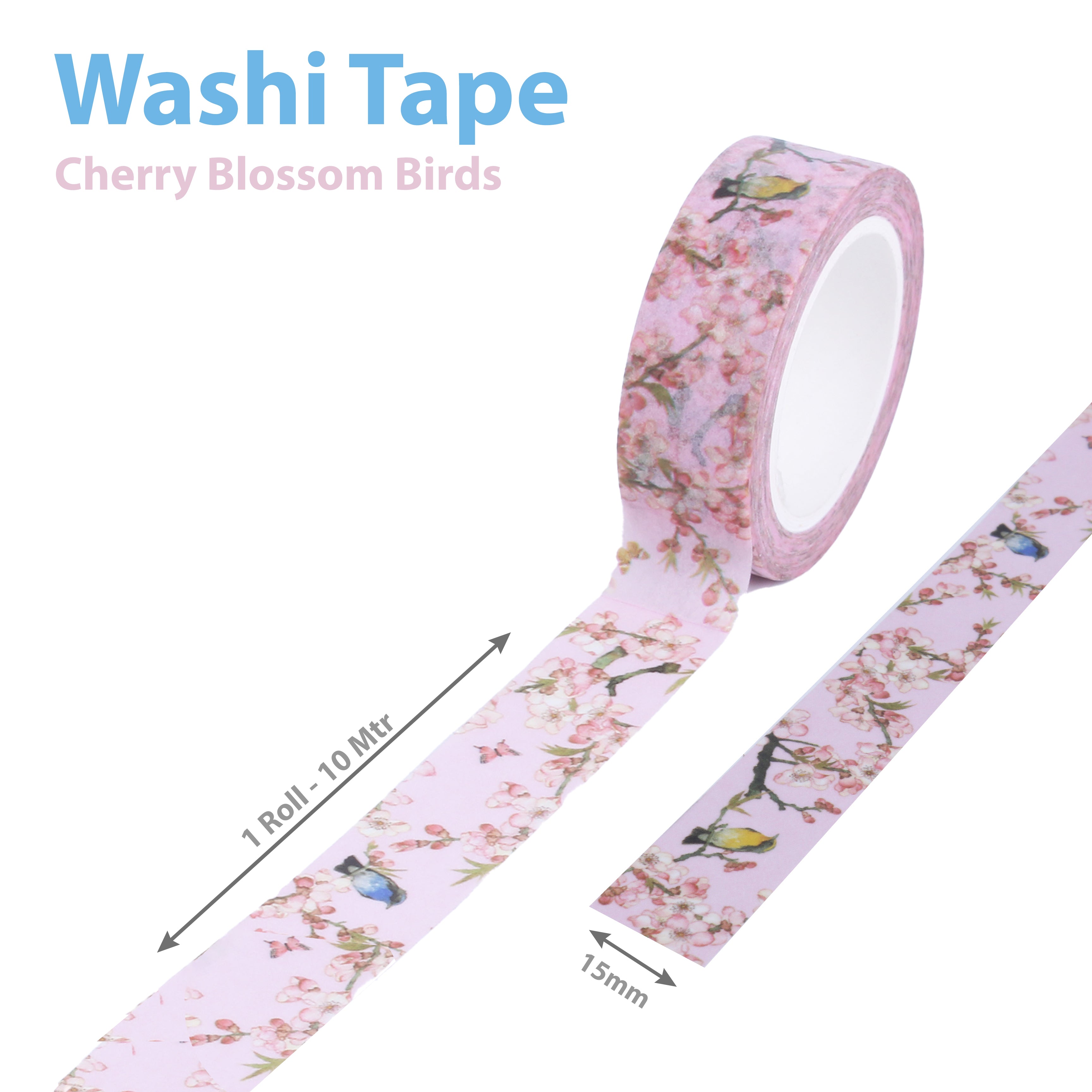 Washi Tape - Song Birds, 15mm x 10m, 1pc