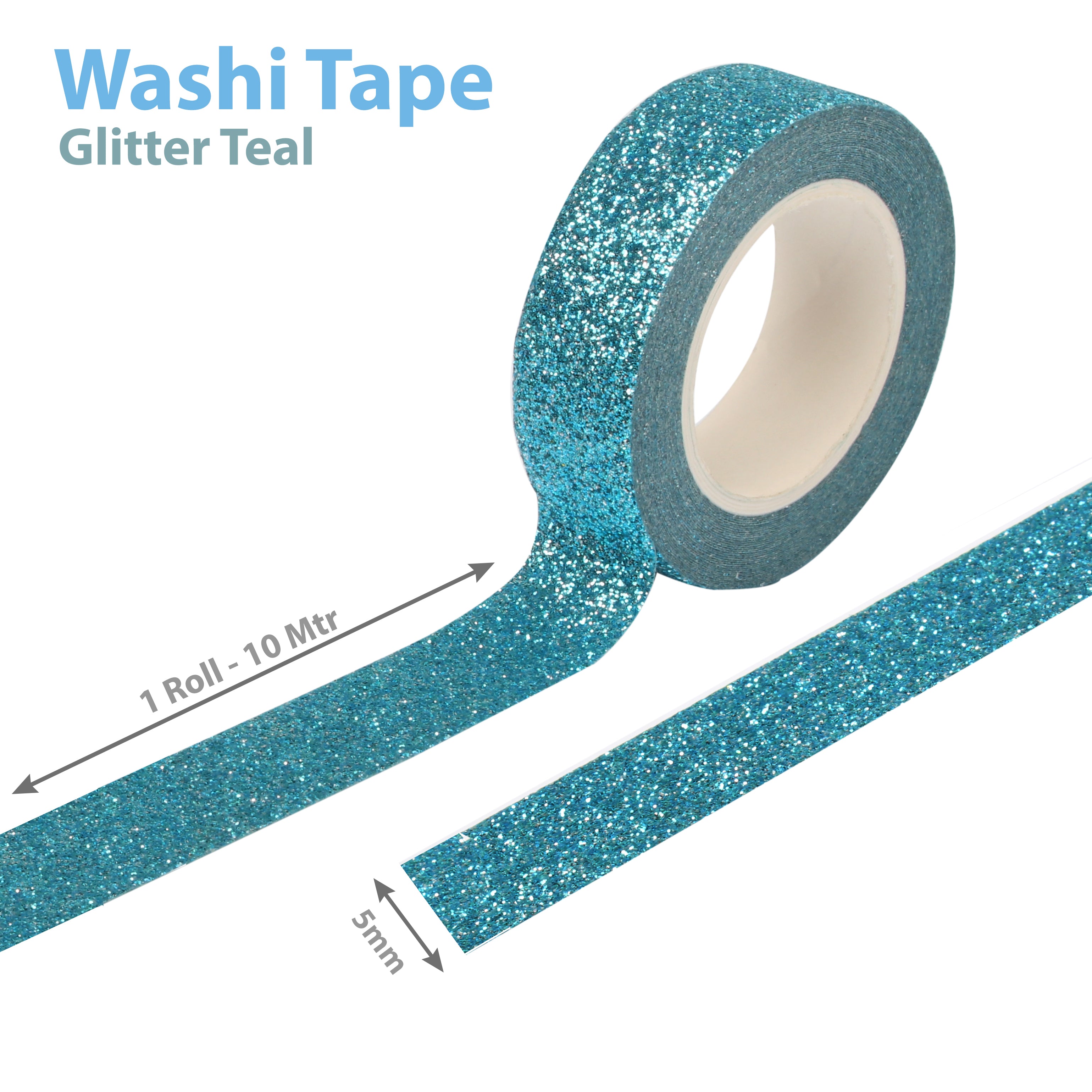 Washi Tape - Azure, 15mmx10m, 1pc