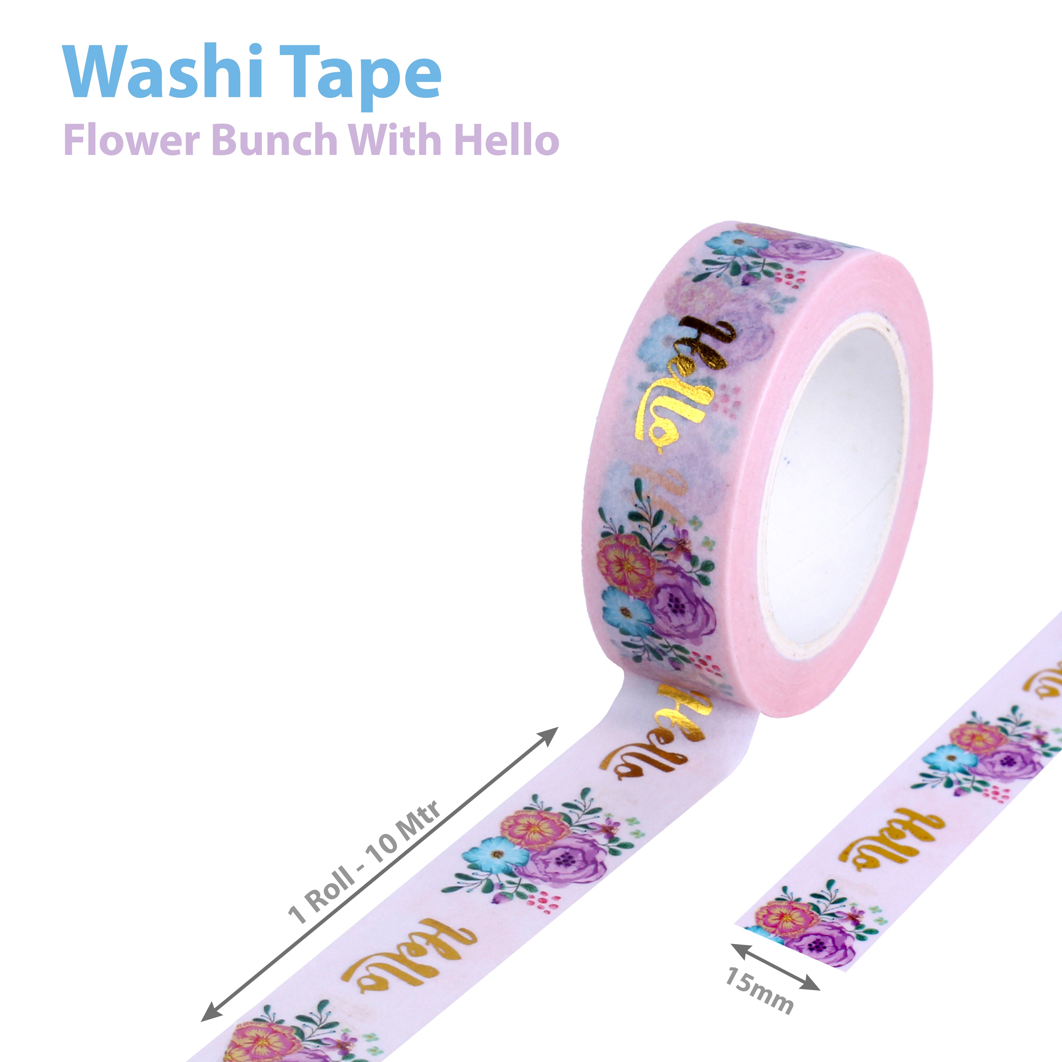 Washi Tape - Hello, 15mmx10m, 1pc