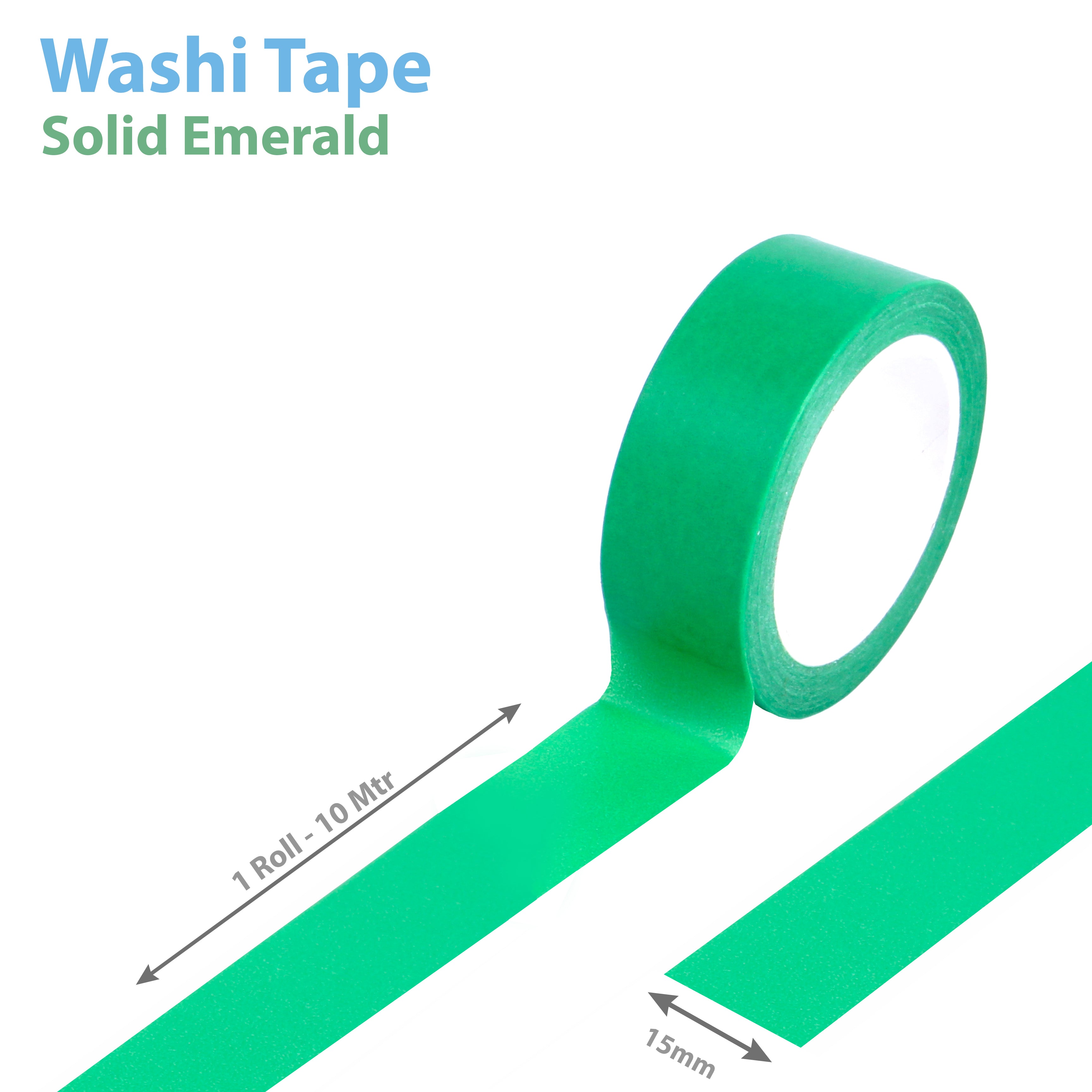 Washi Tape- Emerald Shine, 15mm x 10mtr