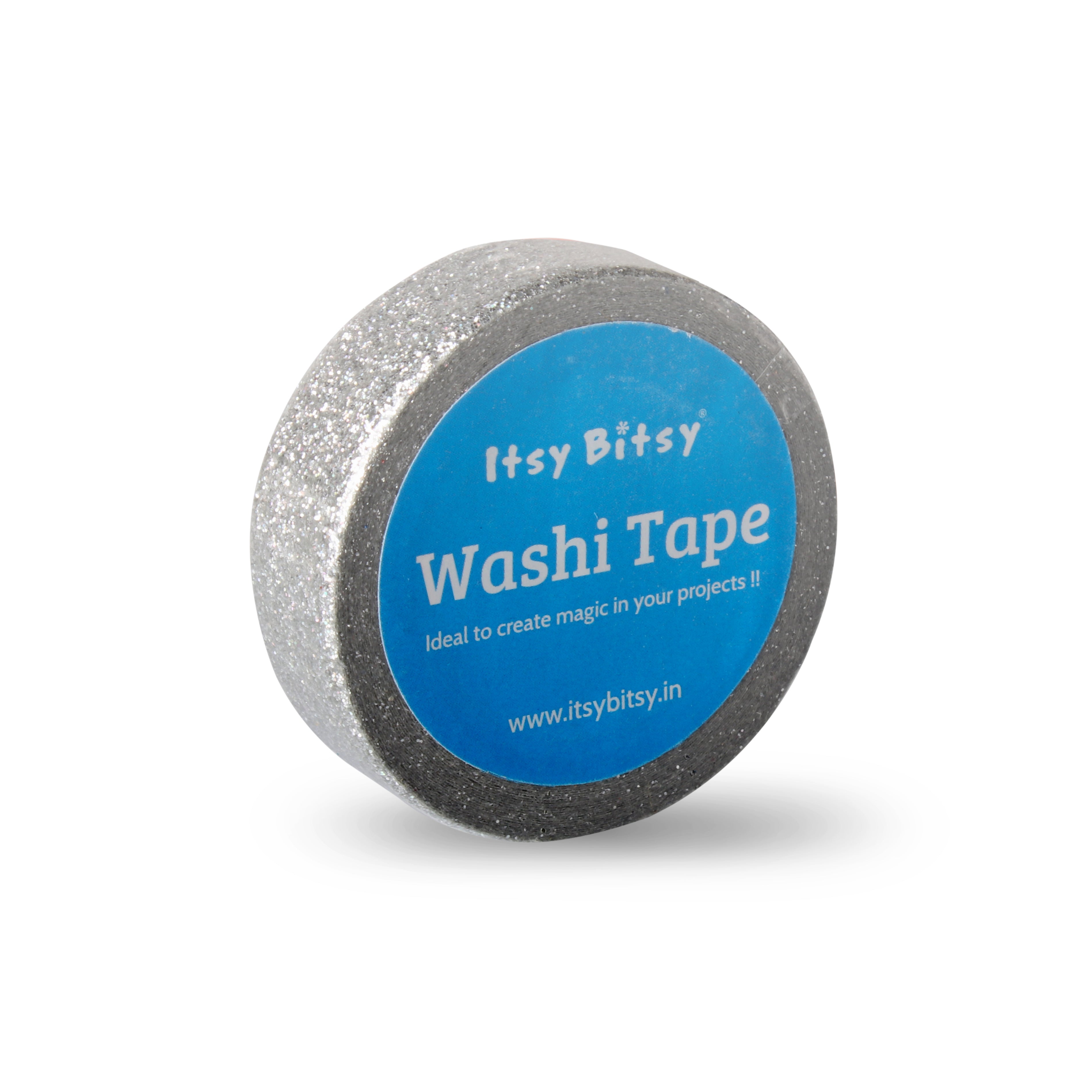 Washi Tape- Glitter Silver, 15mm x 5mtr