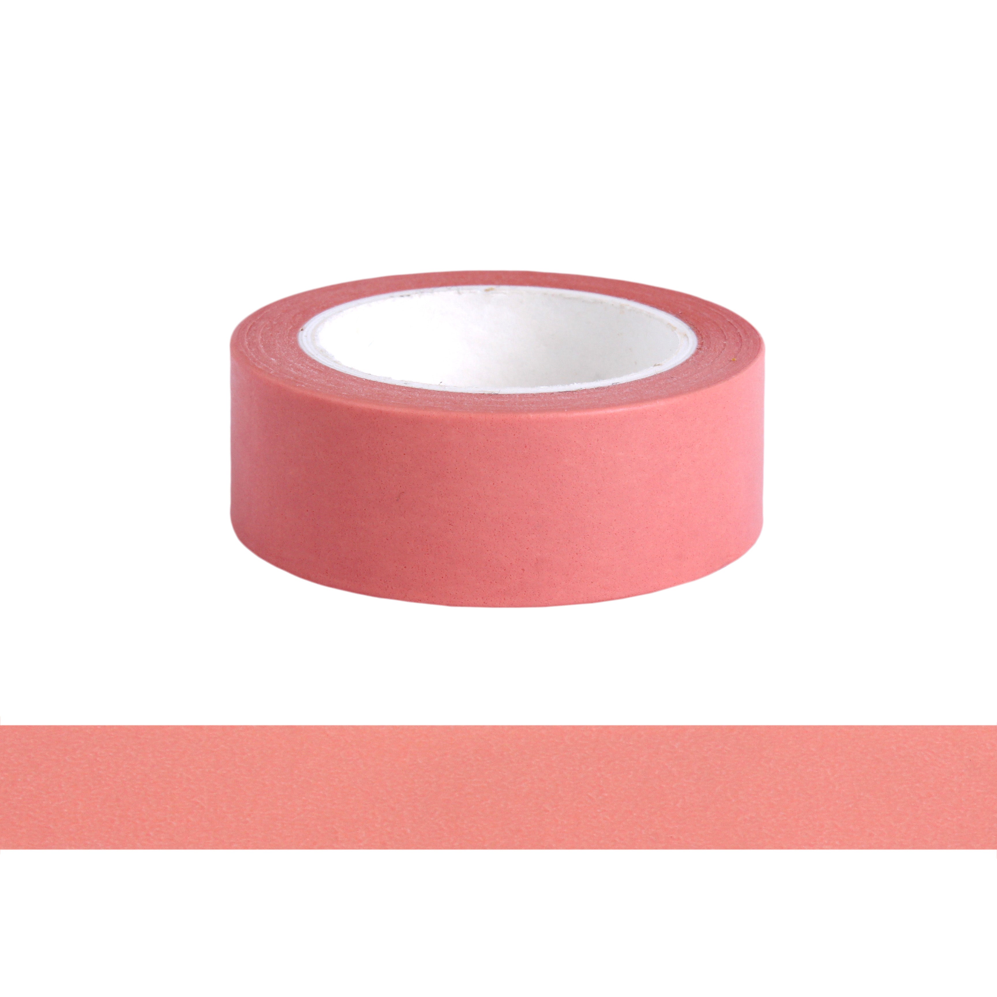 Washi Tape Solid Coral 15mmx10Mtr 1Roll