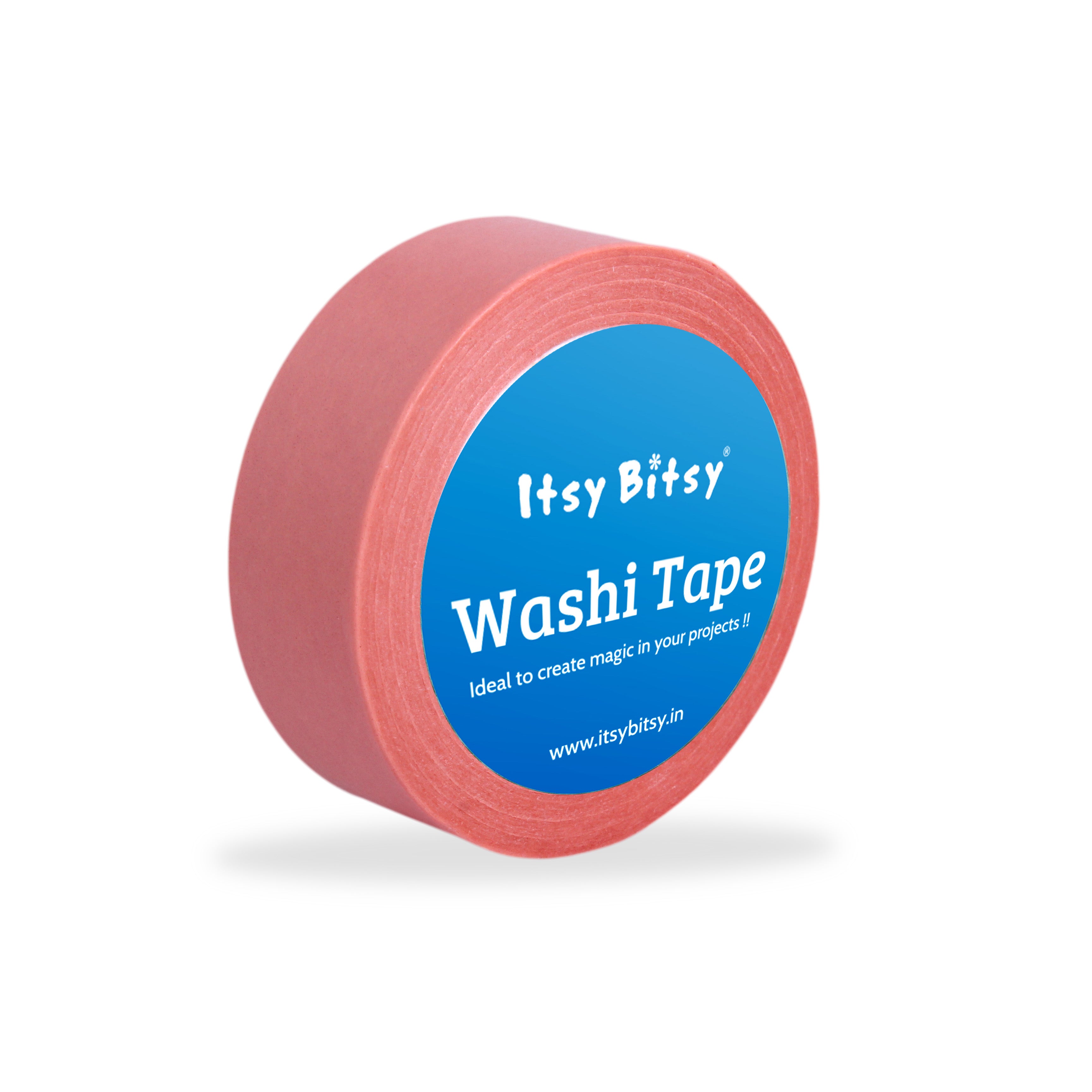 Washi Tape Solid Coral 15mmx10Mtr 1Roll