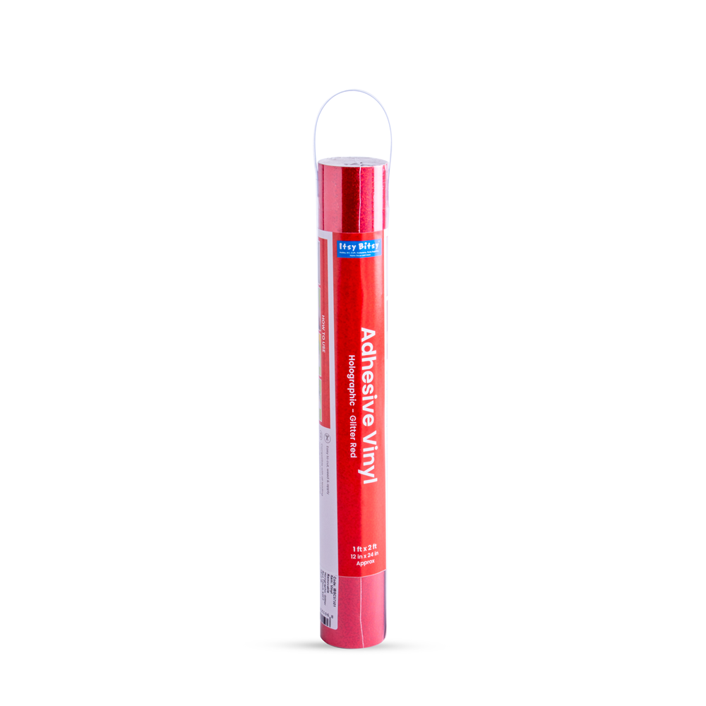 Vinyl Removable Holographic Glitter Glitter Red 12Inch X 2ft 1Roll