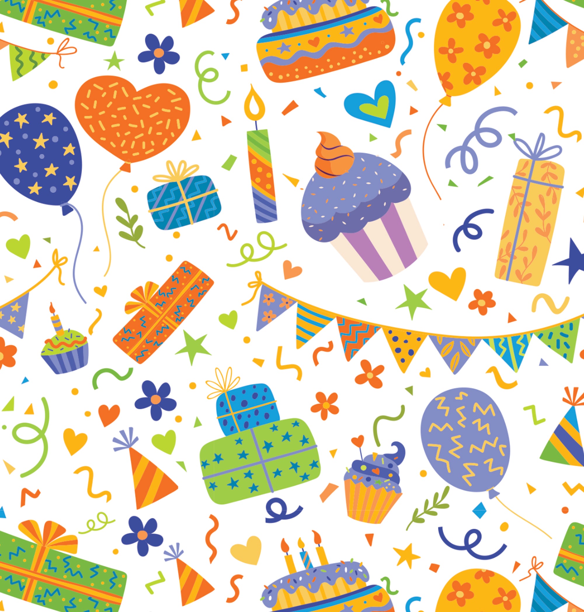 Printed Cardstock |  12 X 12inch |  Gifts and Balloons | 250gsm | 1Sheet