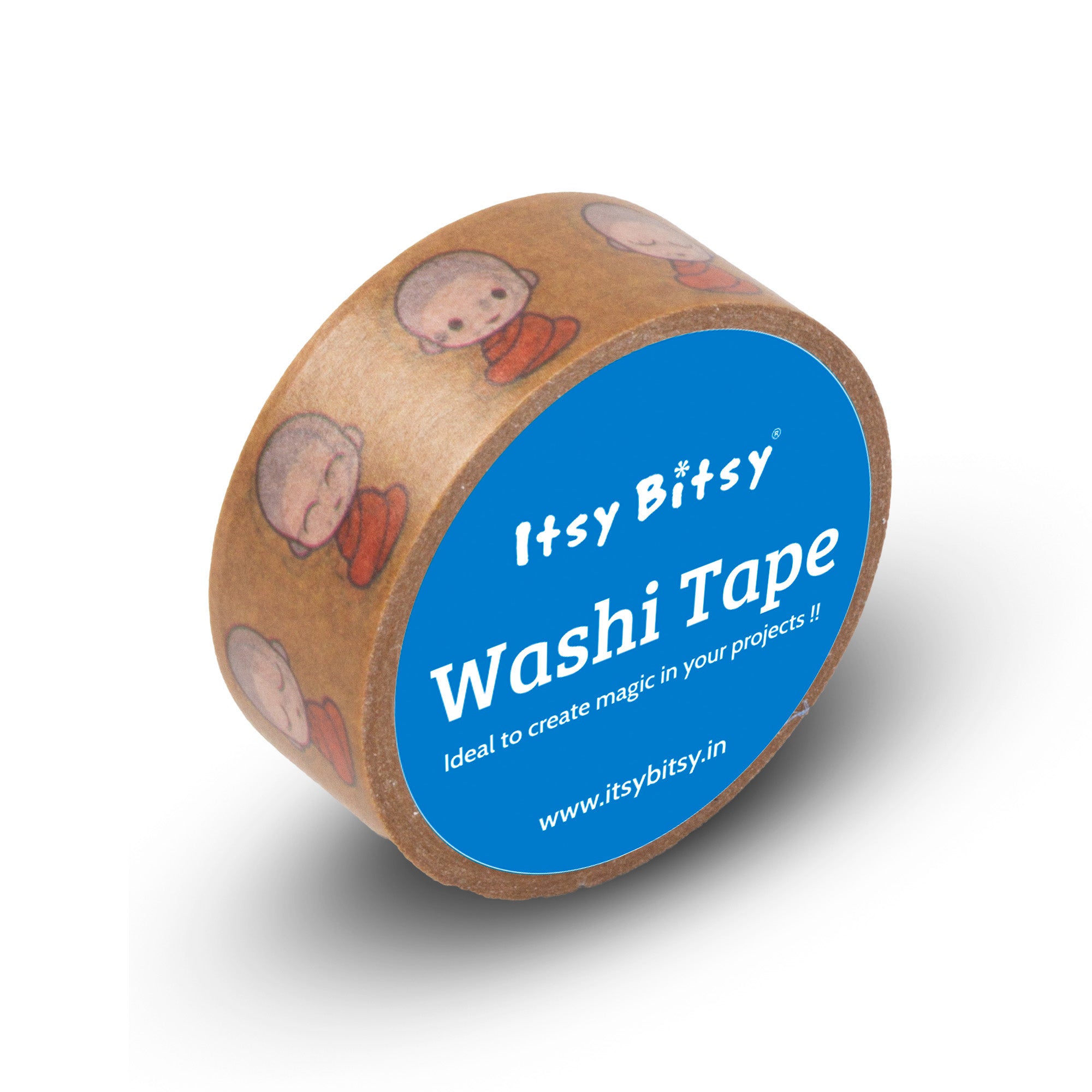 Washi Tape |Meditating Monks | 15mmx10mtr | 1pc