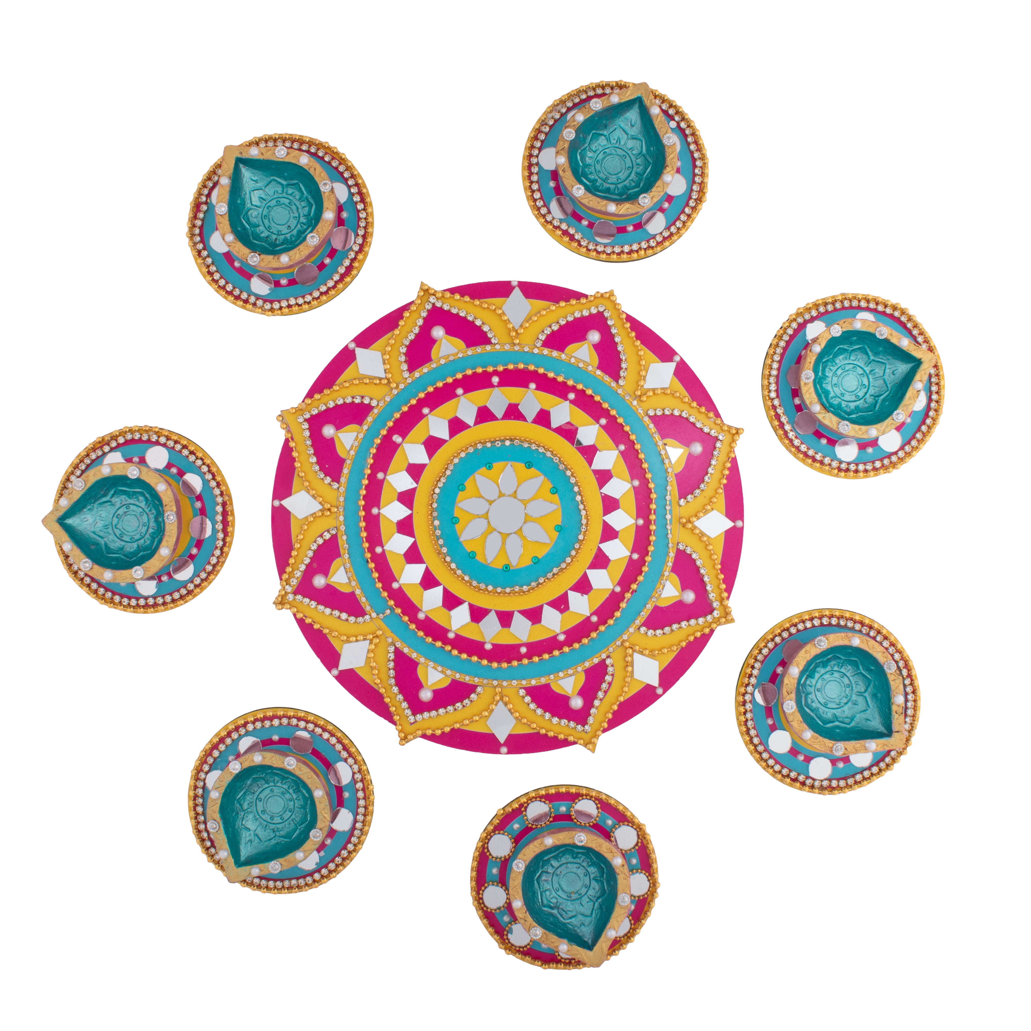 DIY Paint and Decorate Diya Rangoli Box