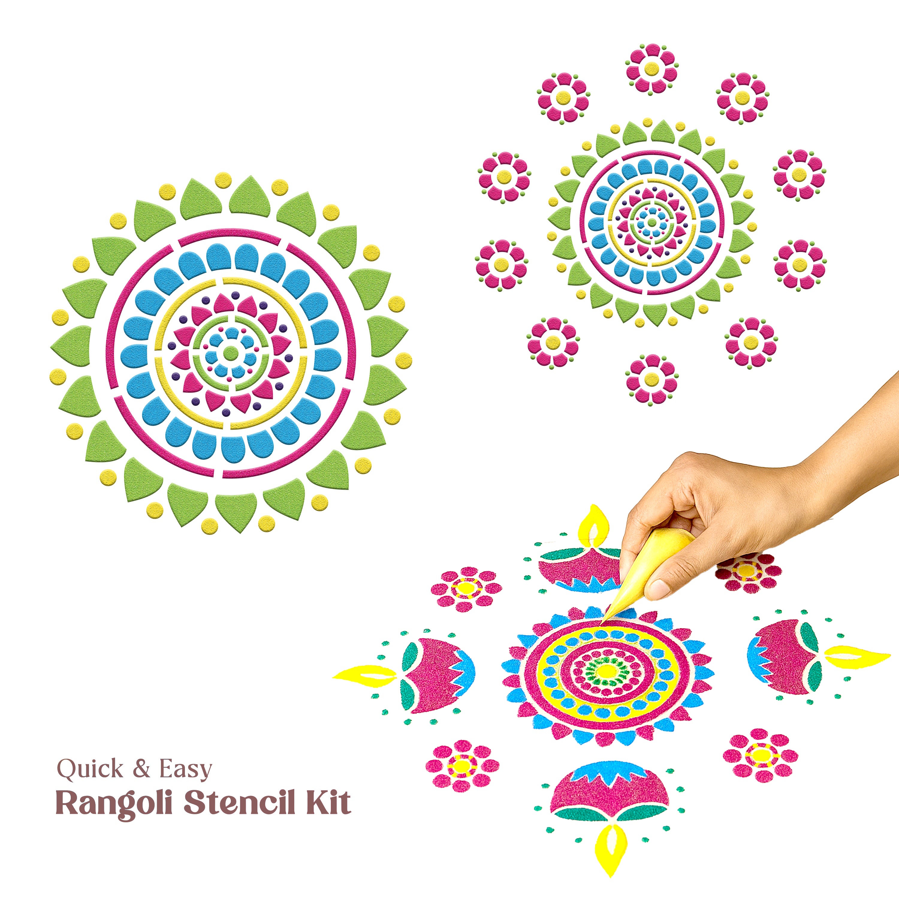 DIY Quick & Easy Rangoli Stencil Box