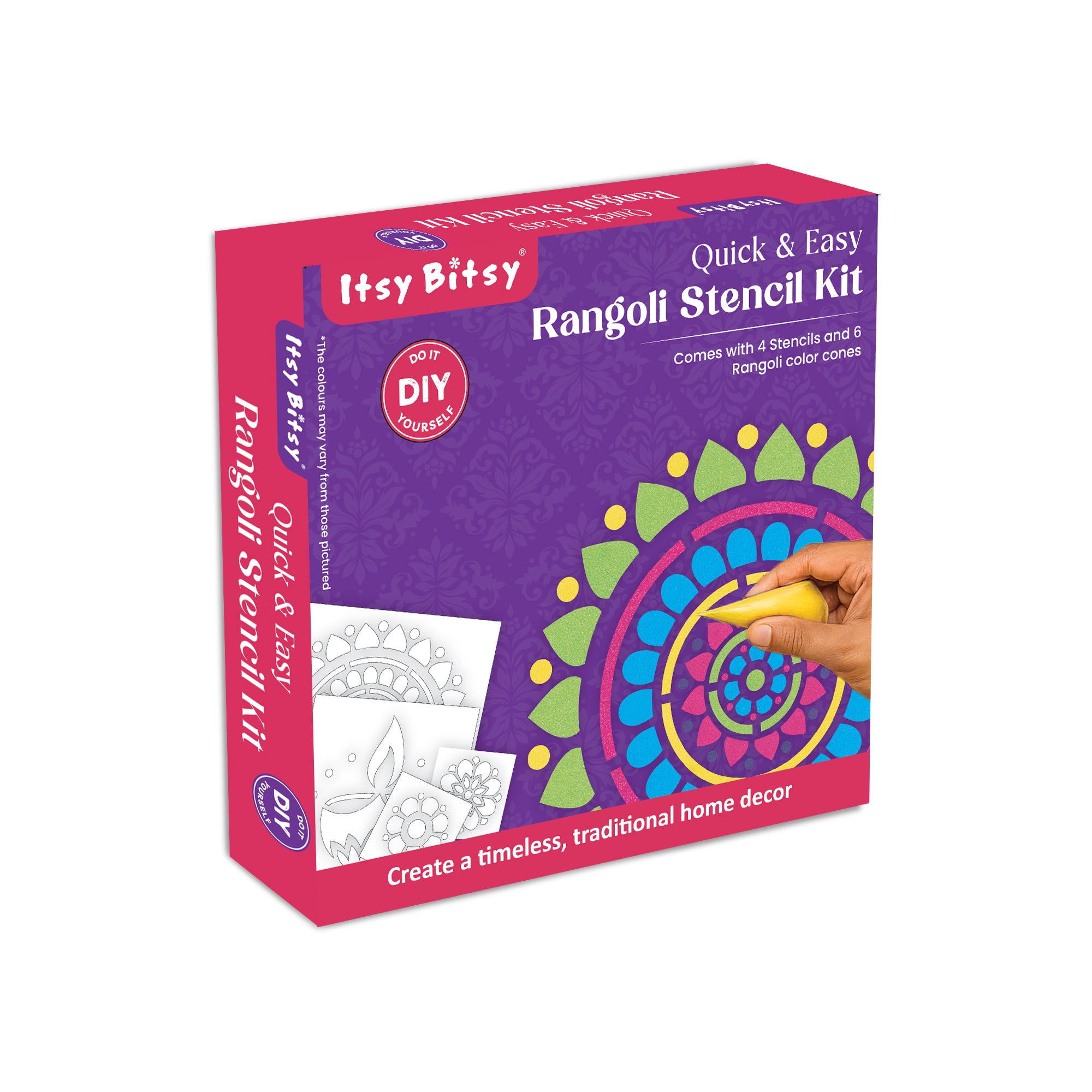 DIY Quick & Easy Rangoli Stencil Box