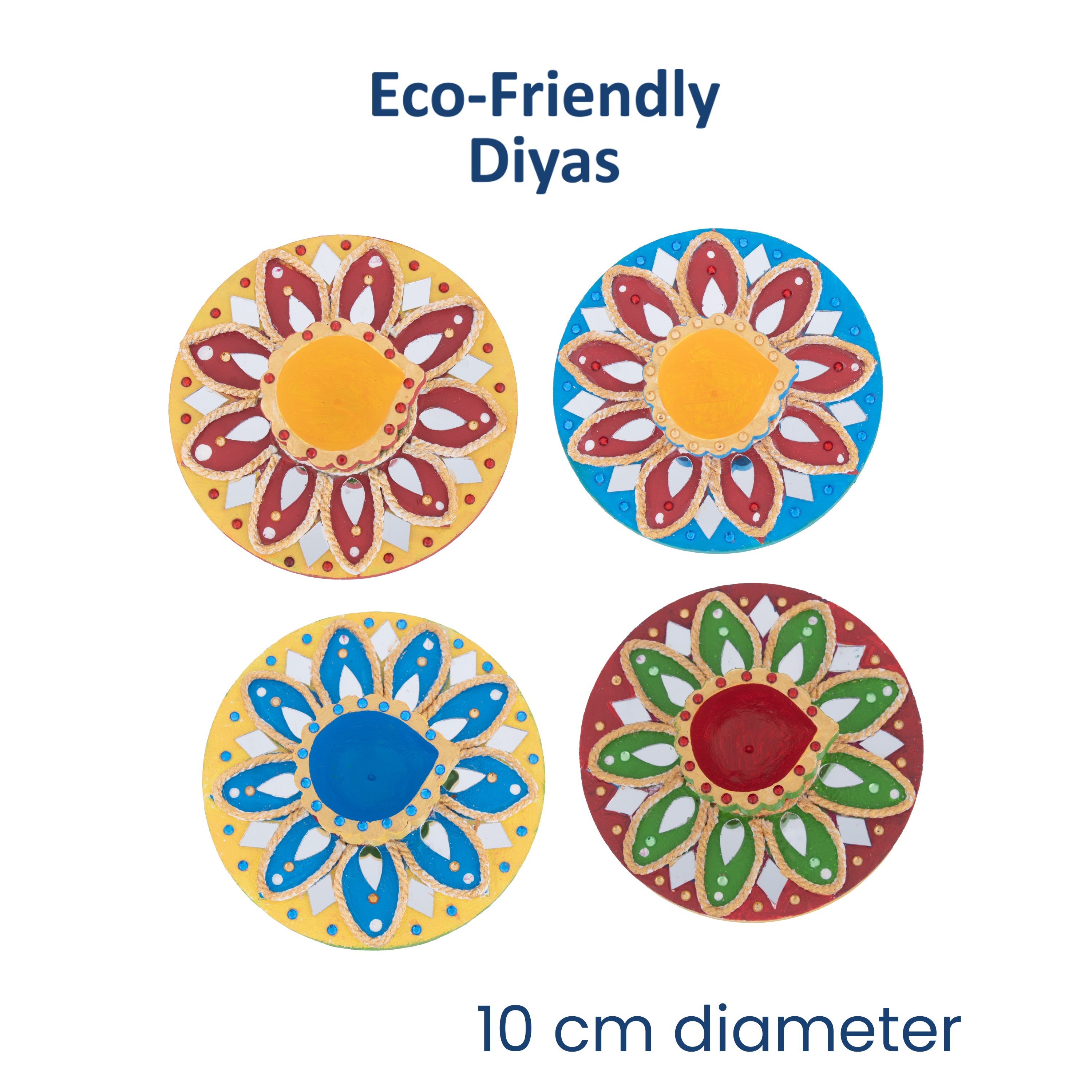 DIY Paint & Decorate Lippan Art Diya Holder 1Kit