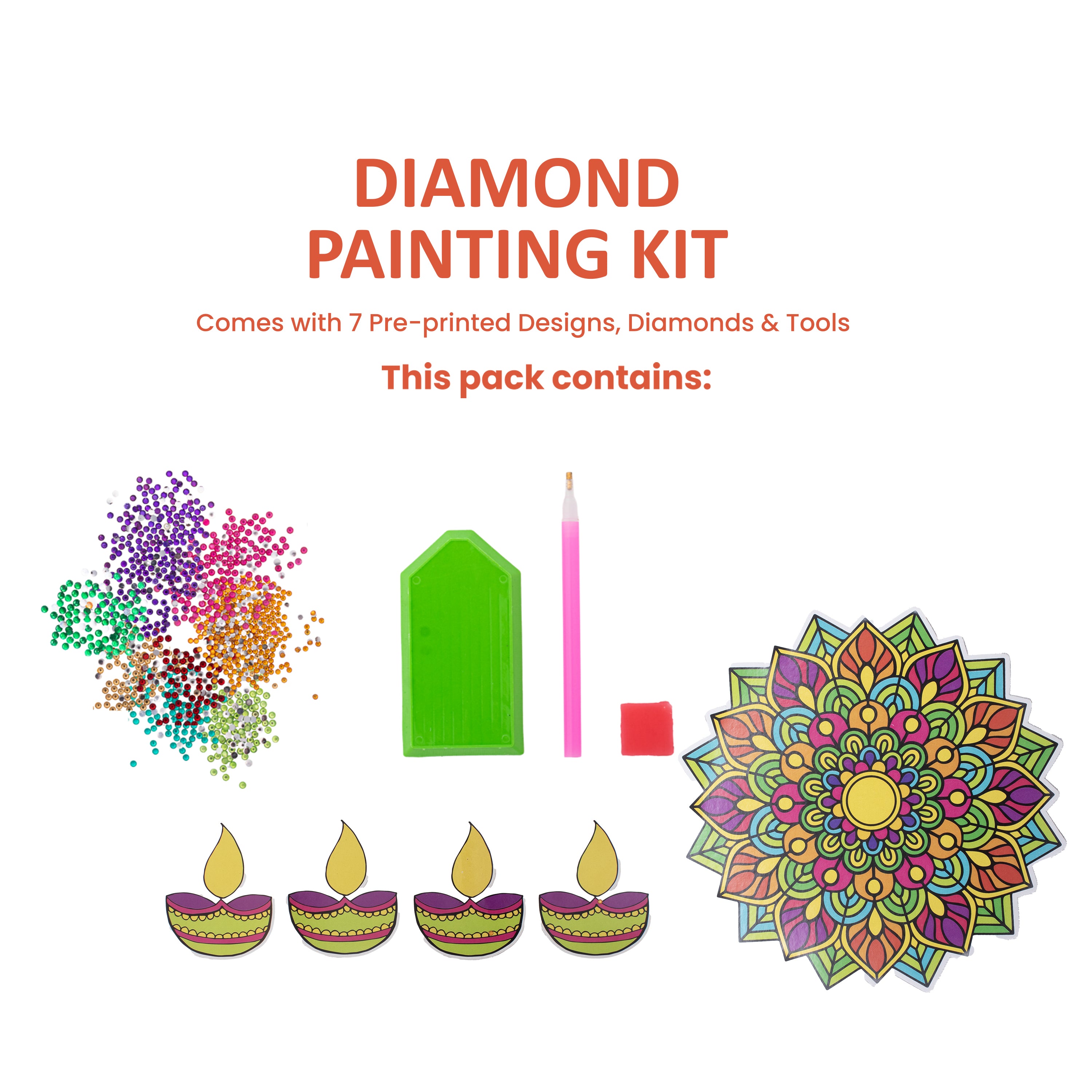 DIY Diamond Rangoli Kit Box