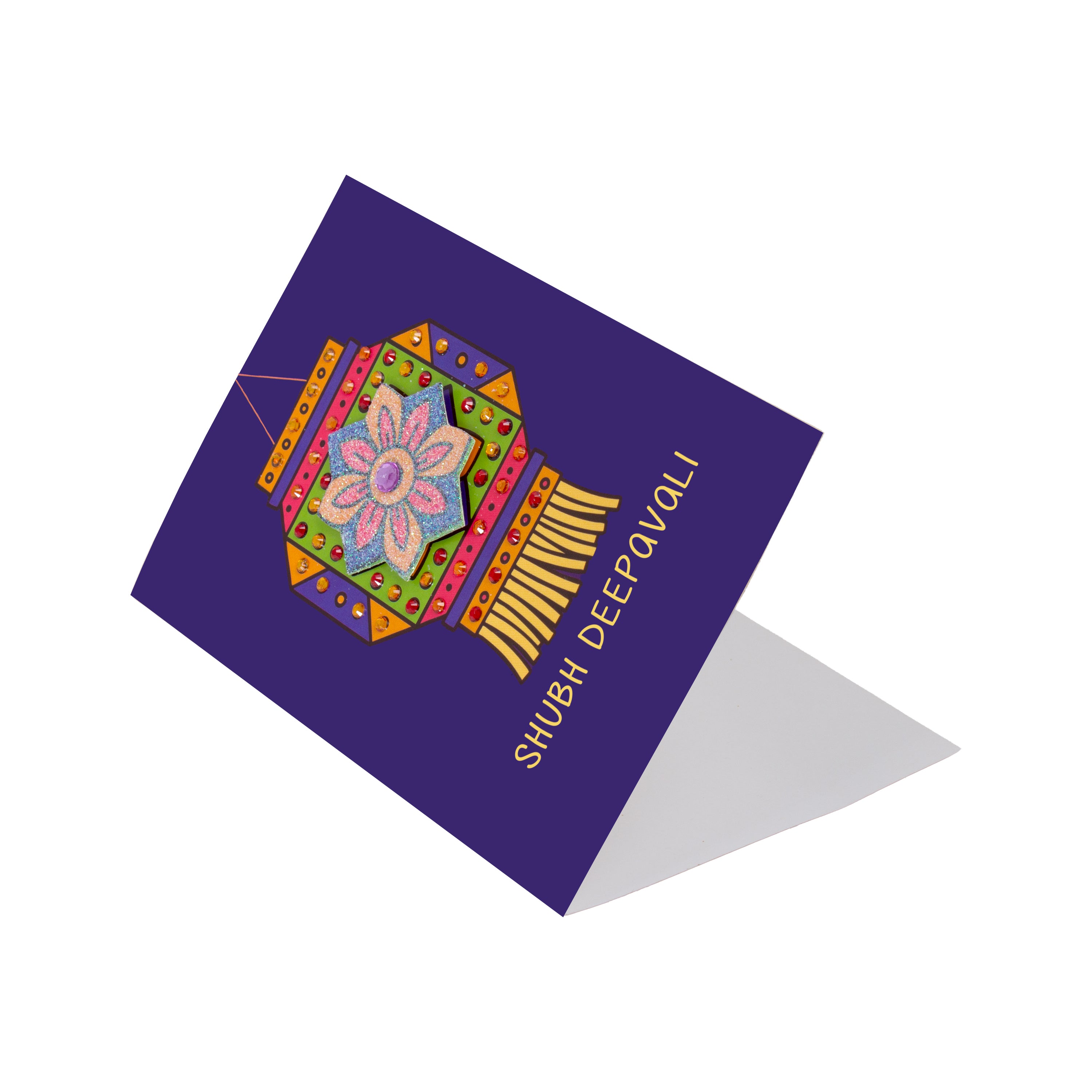 Diwali Greeting Card & Envelope Happy Diwali 4 x 6 inch 2pc