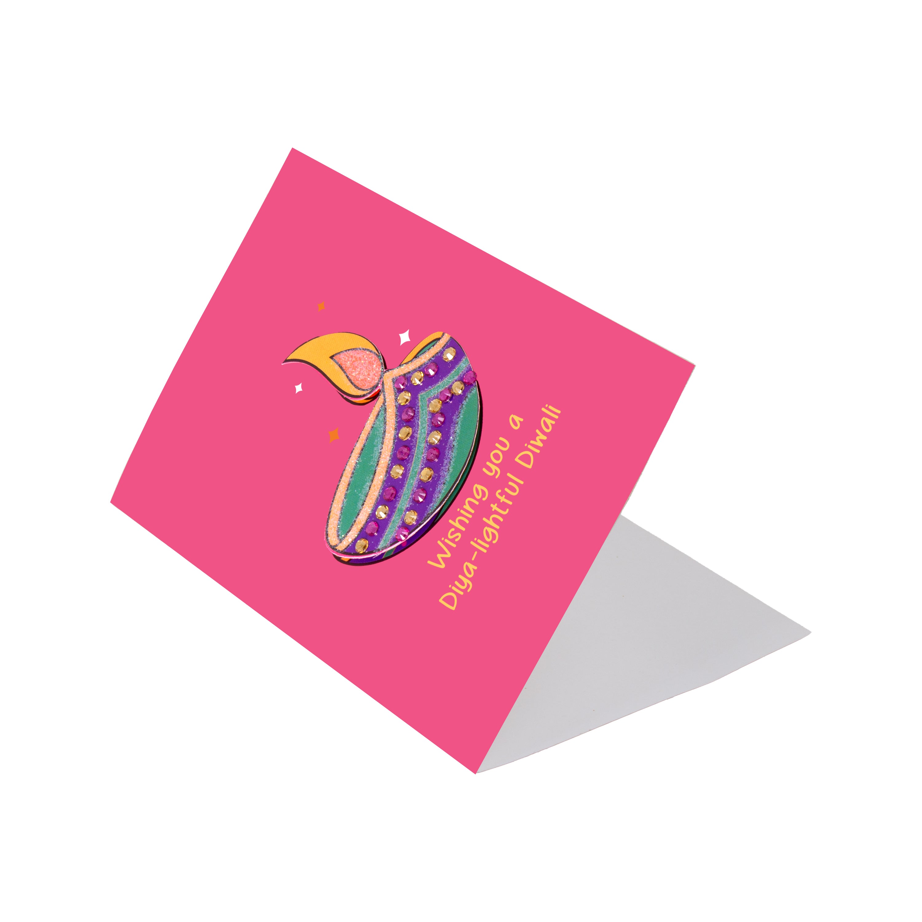 Diwali Greeting Card & Envelope Diya-lightful Season 4 x 6 inch 2pc
