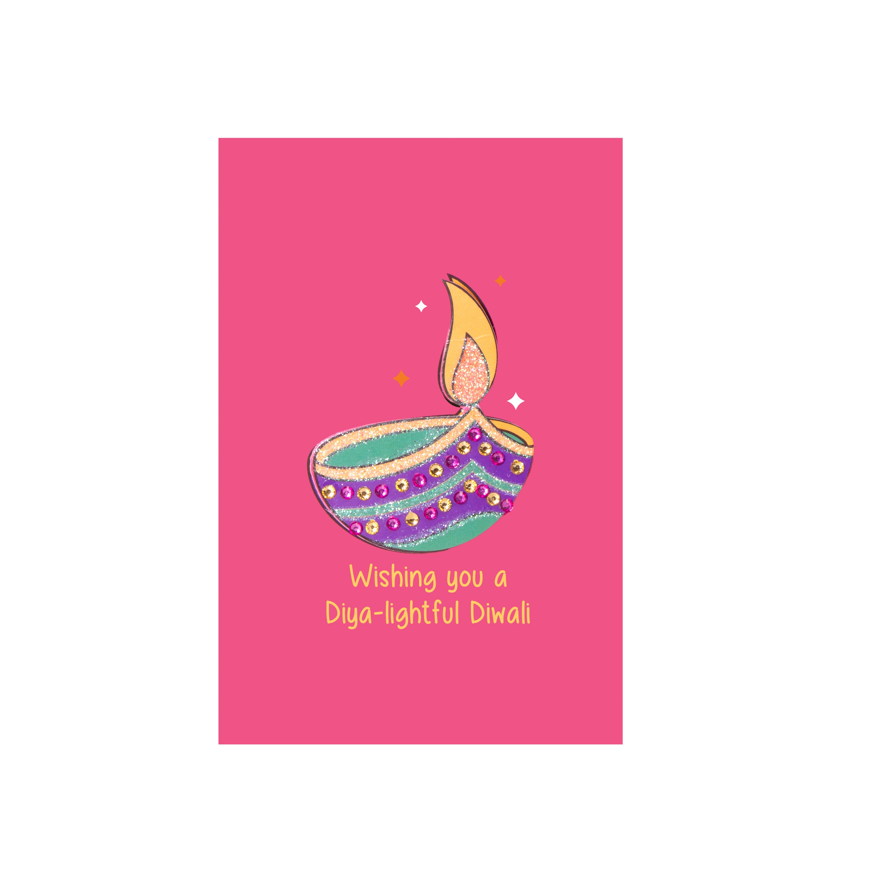Diwali Greeting Card & Envelope Diya-lightful Season 4 x 6 inch 2pc