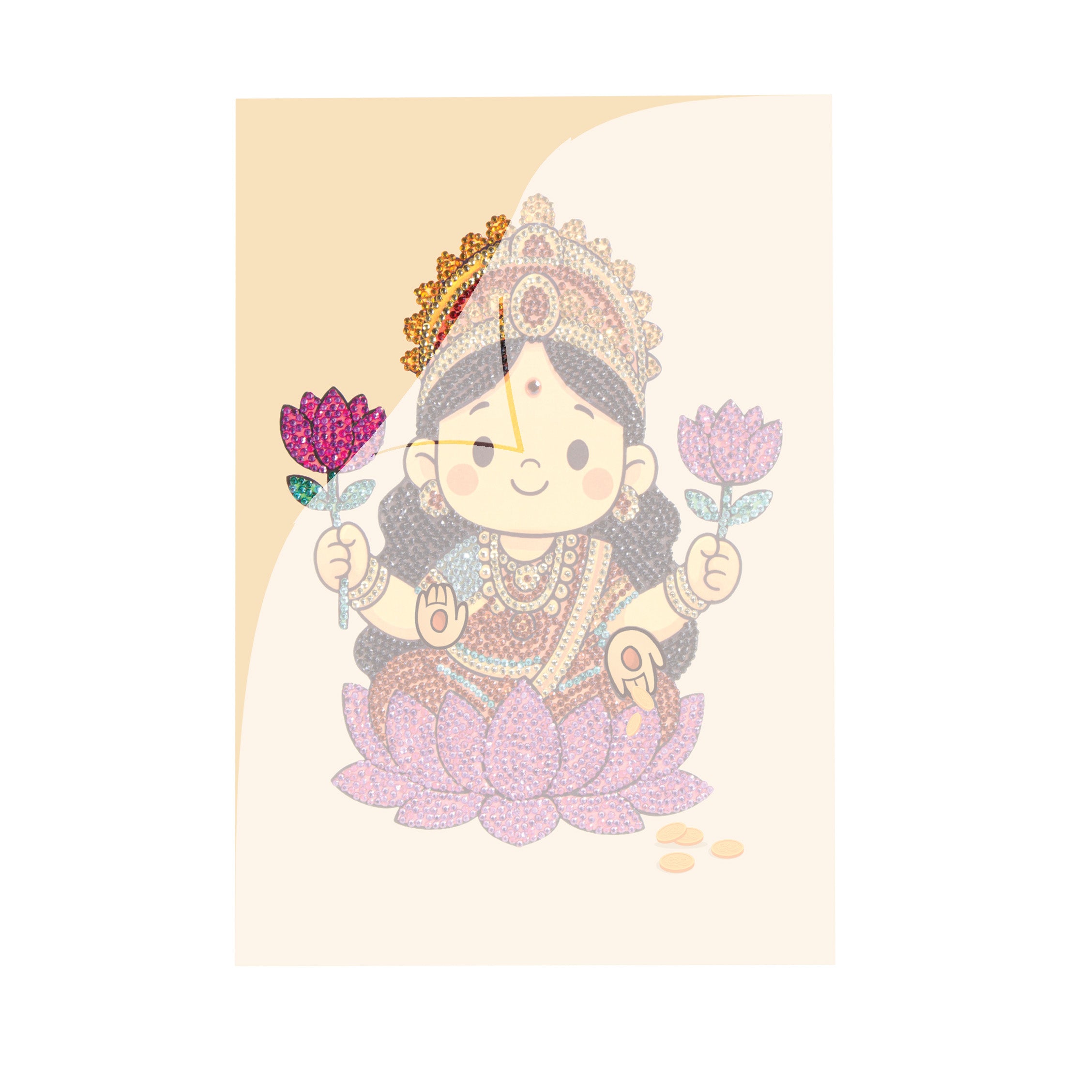 DIY Diamond Painting Kit with frame Adorable Goddess Lakshmi Box