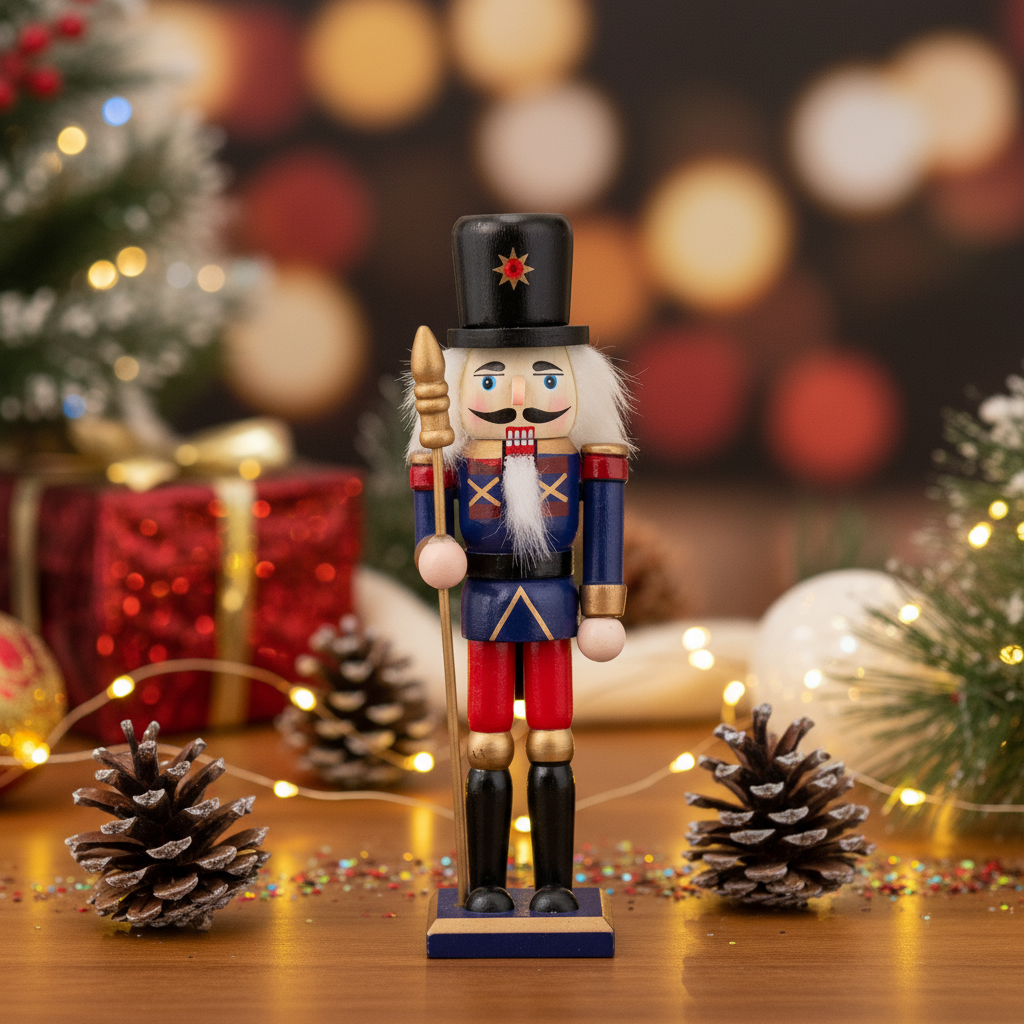 Nutcracker Figurine Blue 7inch X 2inch 1pc Box
