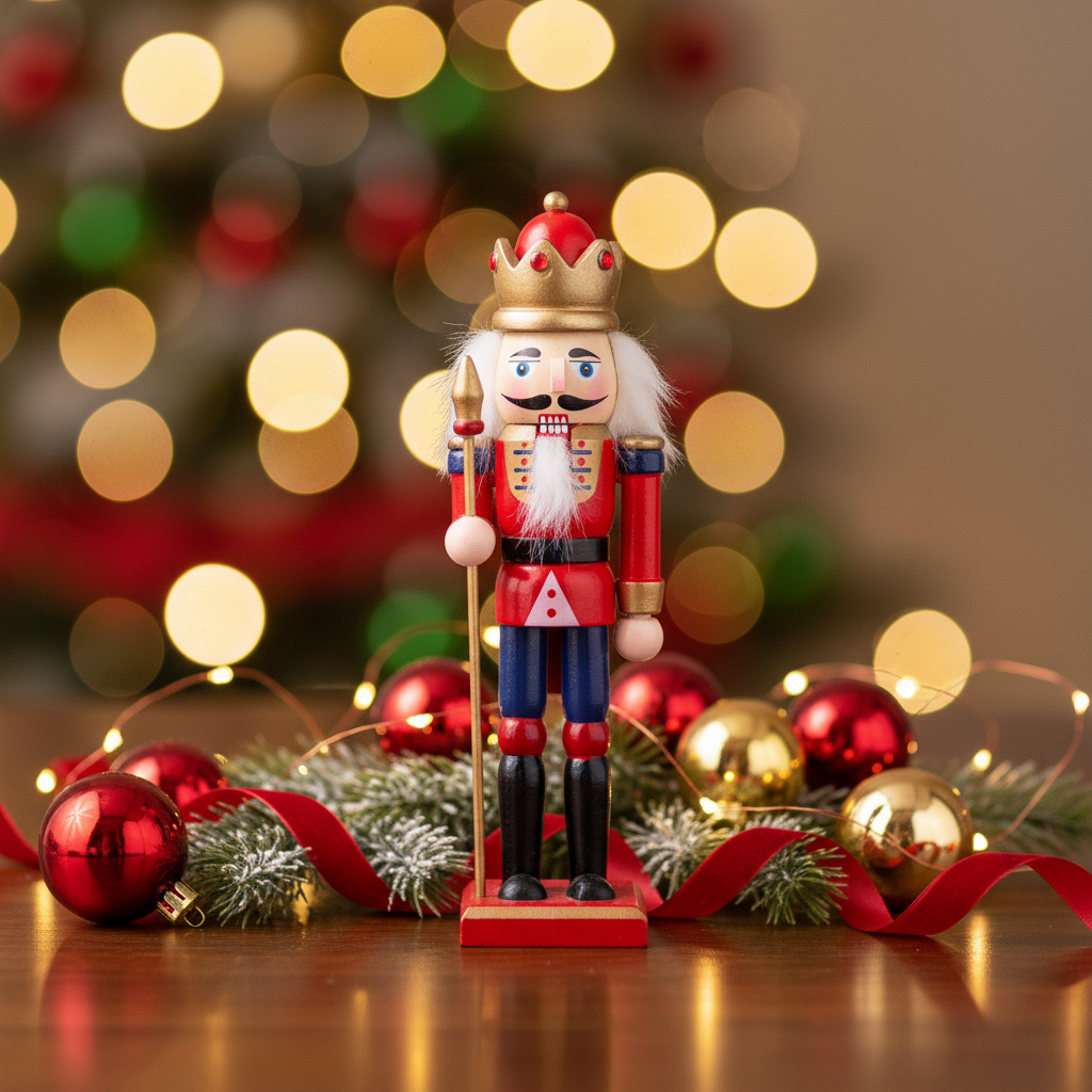 Nutcracker Figurine Red 7inch X 2inch 1pc Box