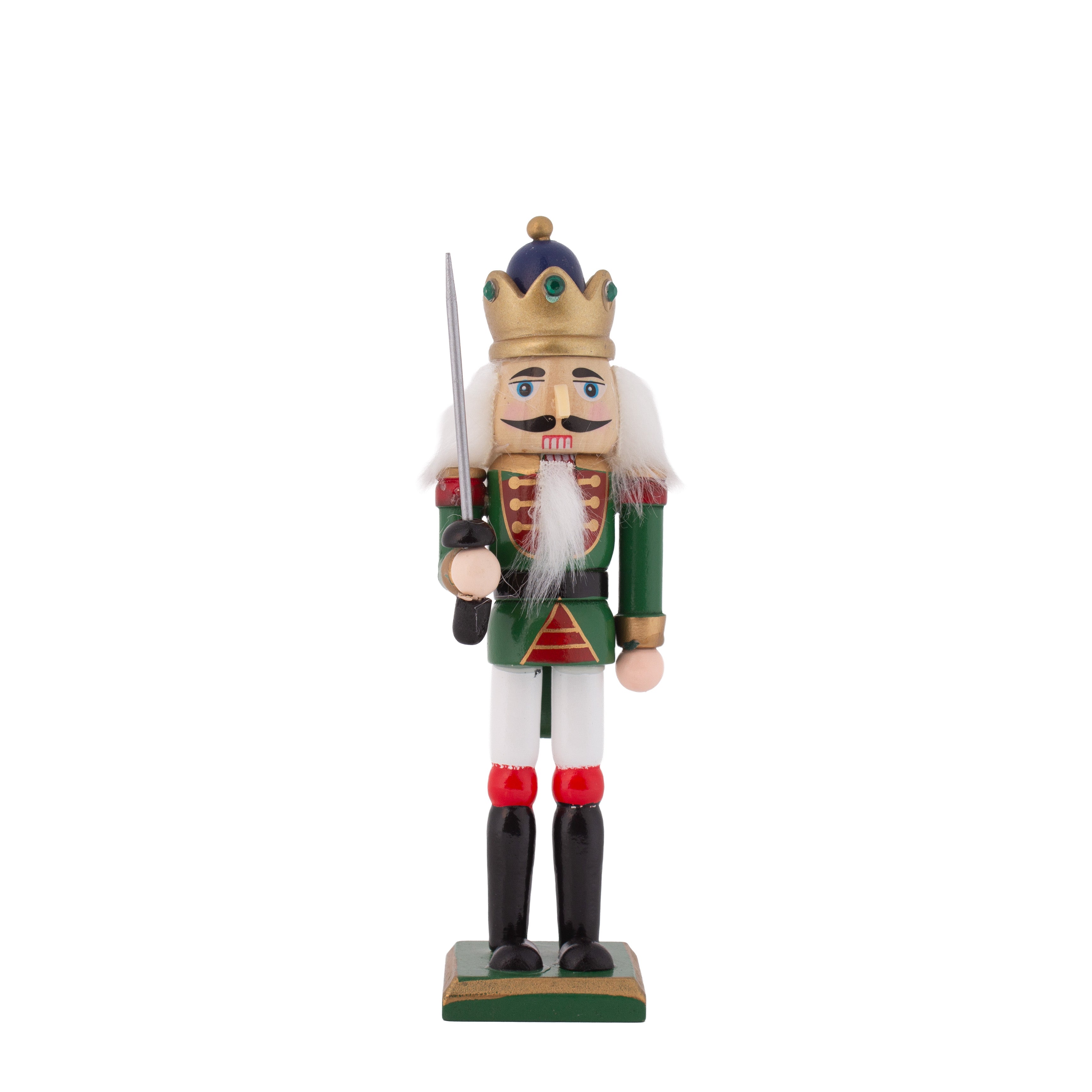 Nutcracker Soldier Ornament Green 7inch X 2inch 1pc Box